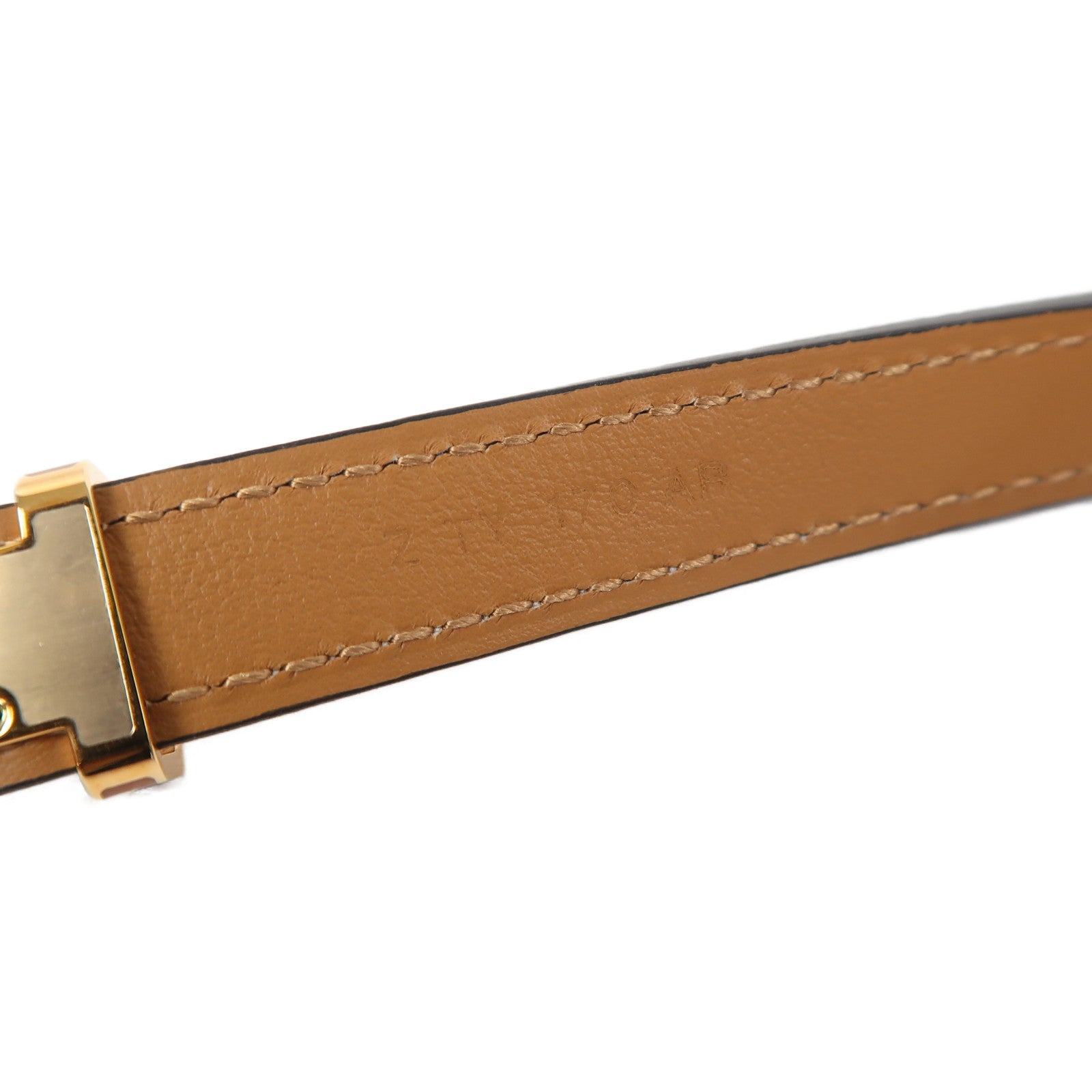 HERMES Epsom皮革Pop H Belt 75cm皮帶金色