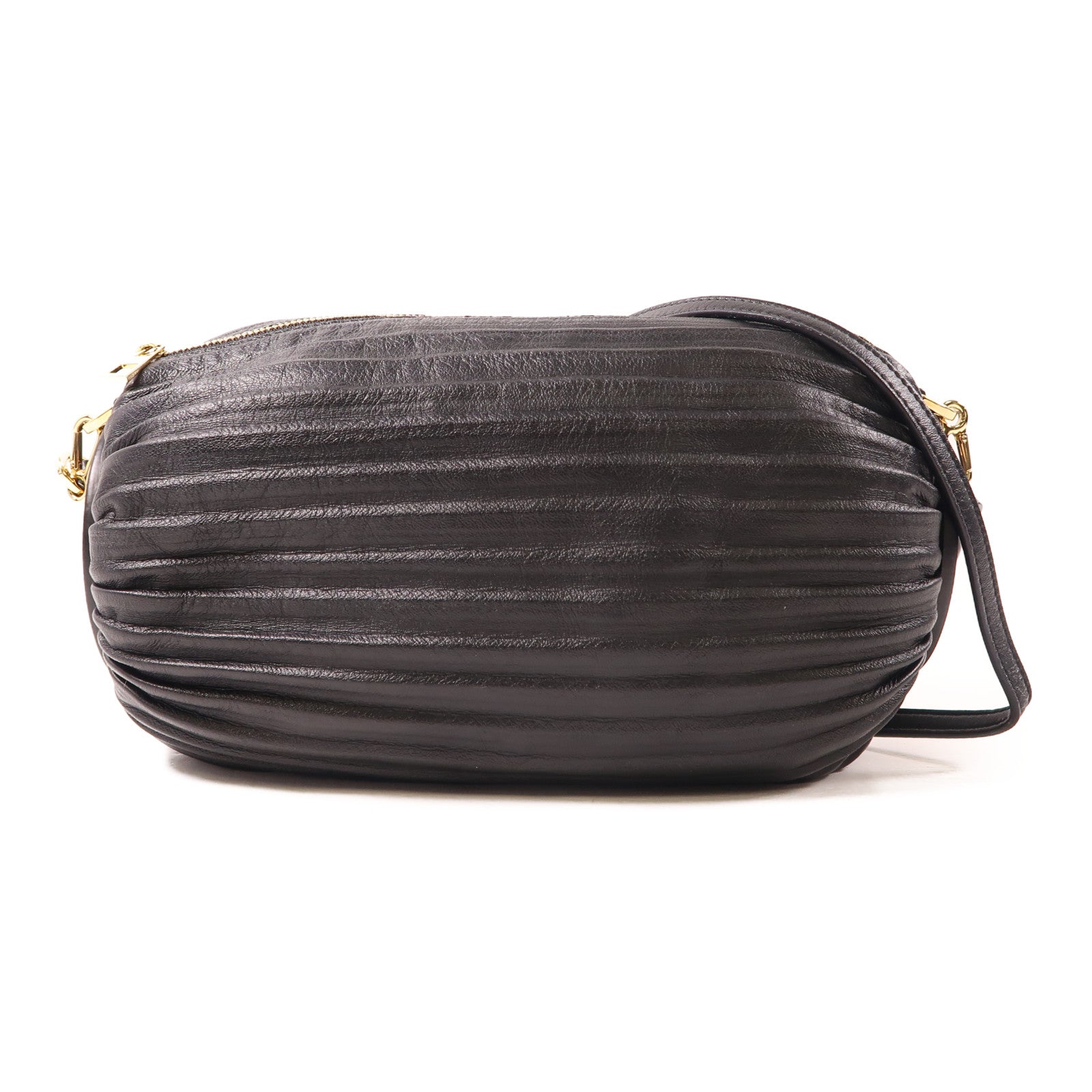 LOEWE 牛皮皮革Shoulder Bag金扣肩背袋黑色