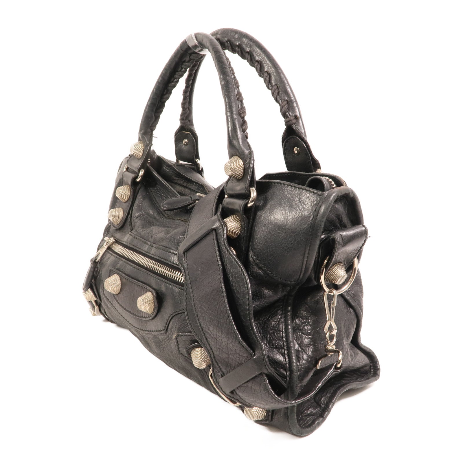 BALENCIAGA 牛皮皮革City Bag銀扣手挽肩背兩用袋
