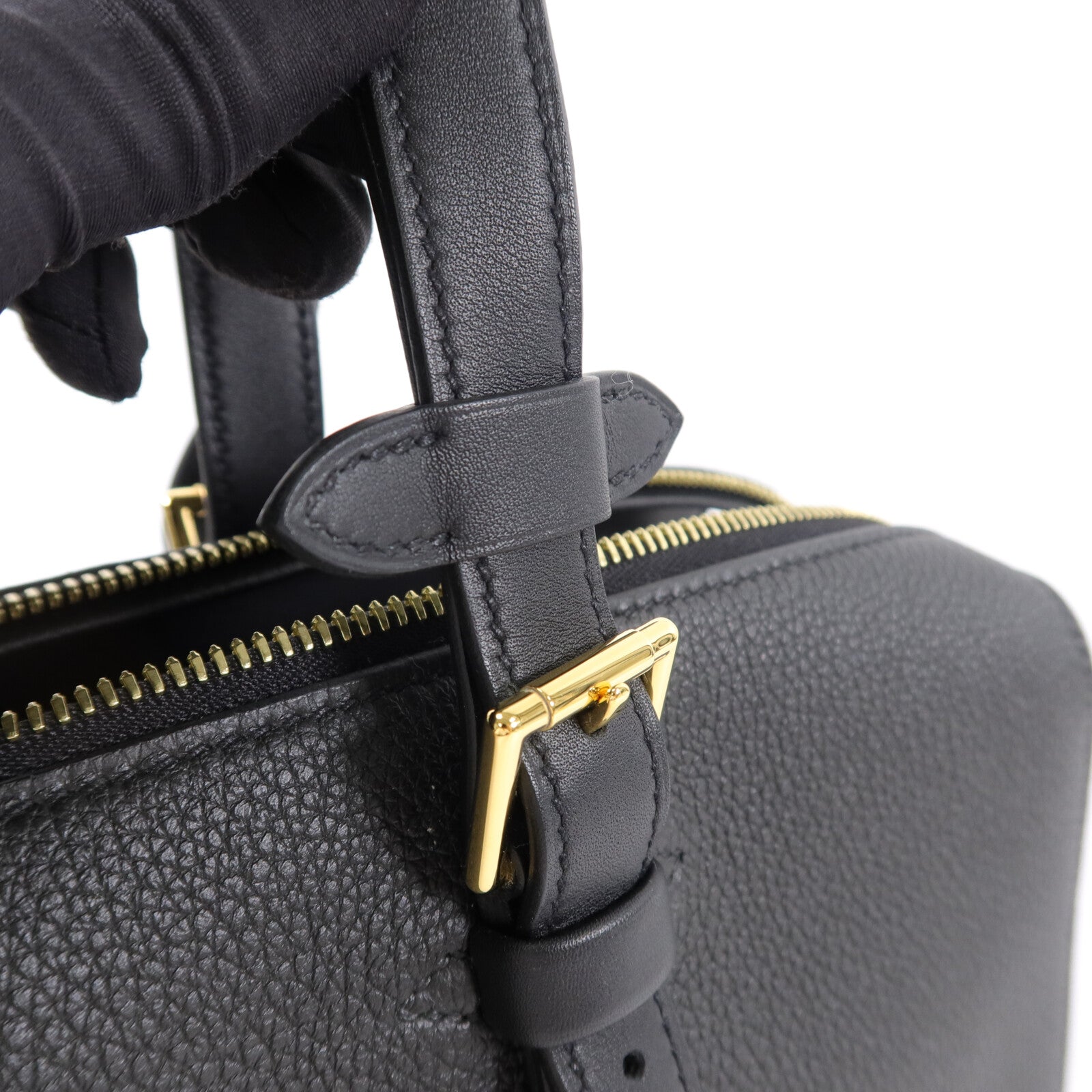 HERMES Togo/Swift皮革Simone手挽袋Noir