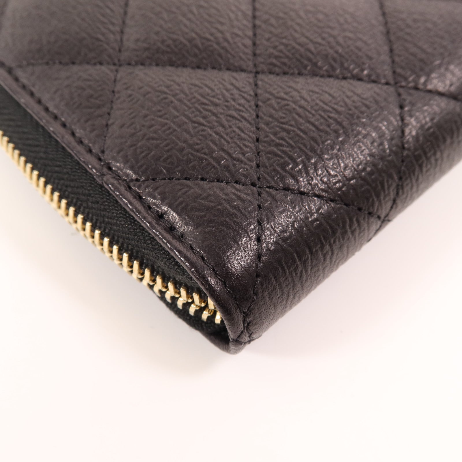 CHANEL 牛皮皮革Long Wallet金扣長錢包