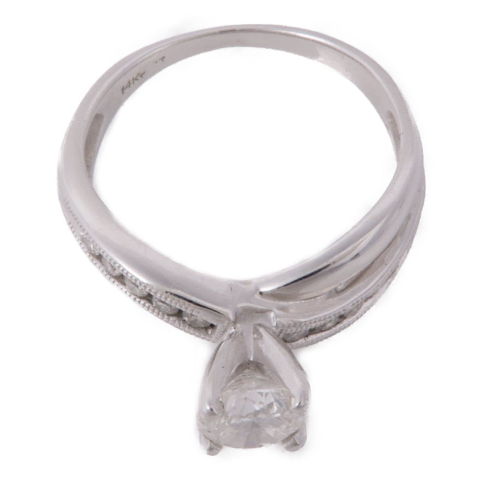 JEWELRY 14K白金Diamond Ring戒指US#6