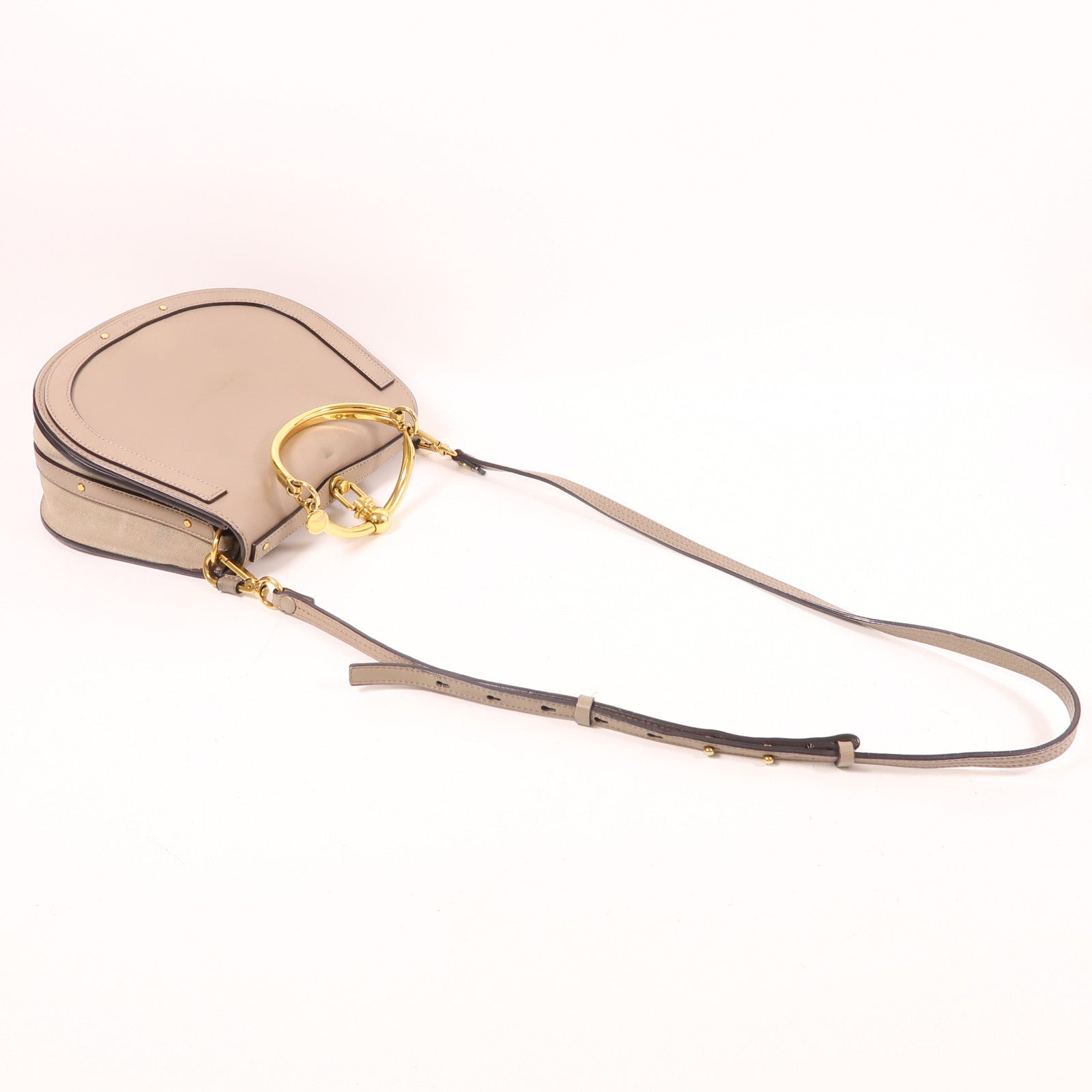 Chloe 【激減優惠】牛皮皮革Nile Bag金扣肩背袋