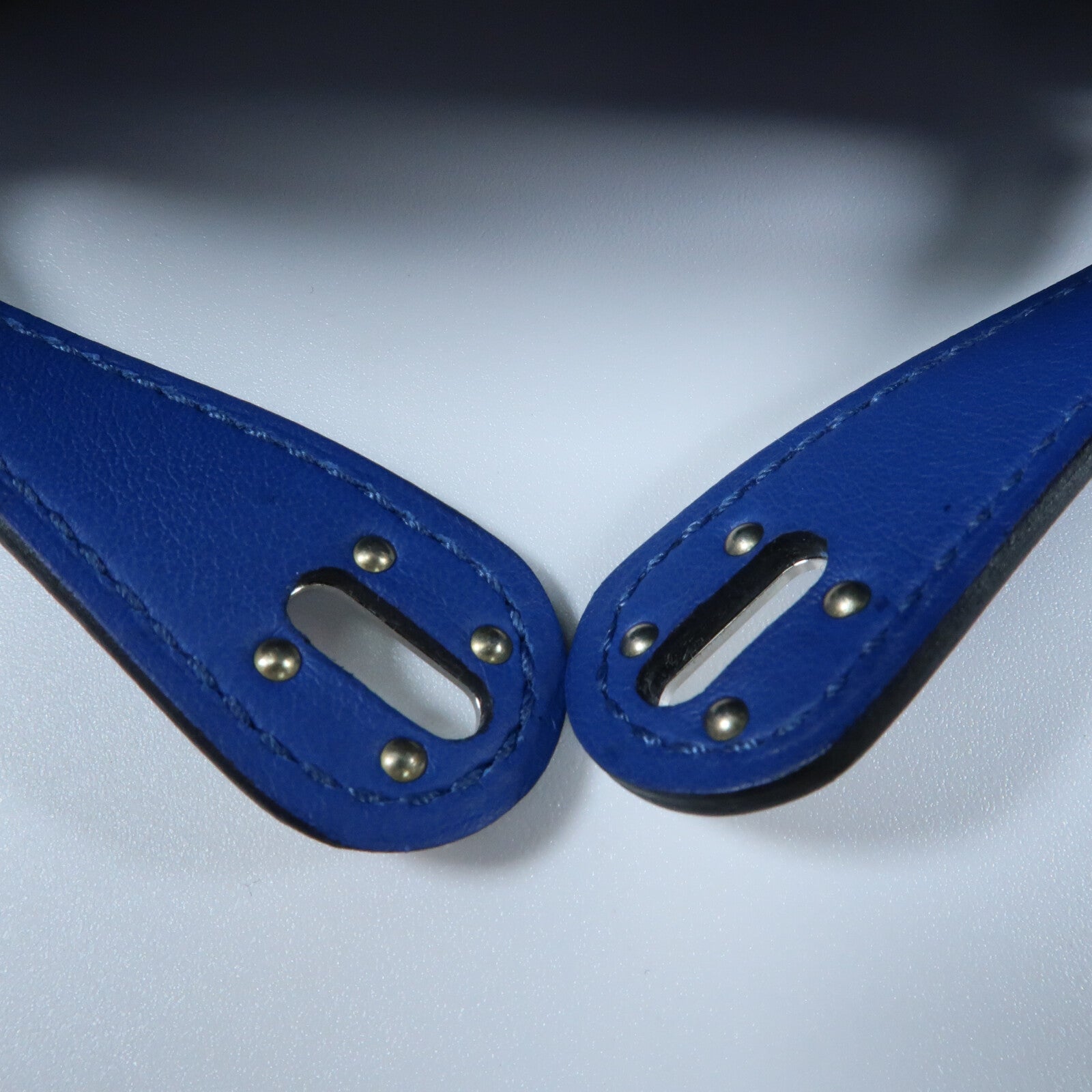 HERMES Swift皮革Mini Lindy銀扣手挽肩背兩用袋Bleu Royal/Bleu Saphir