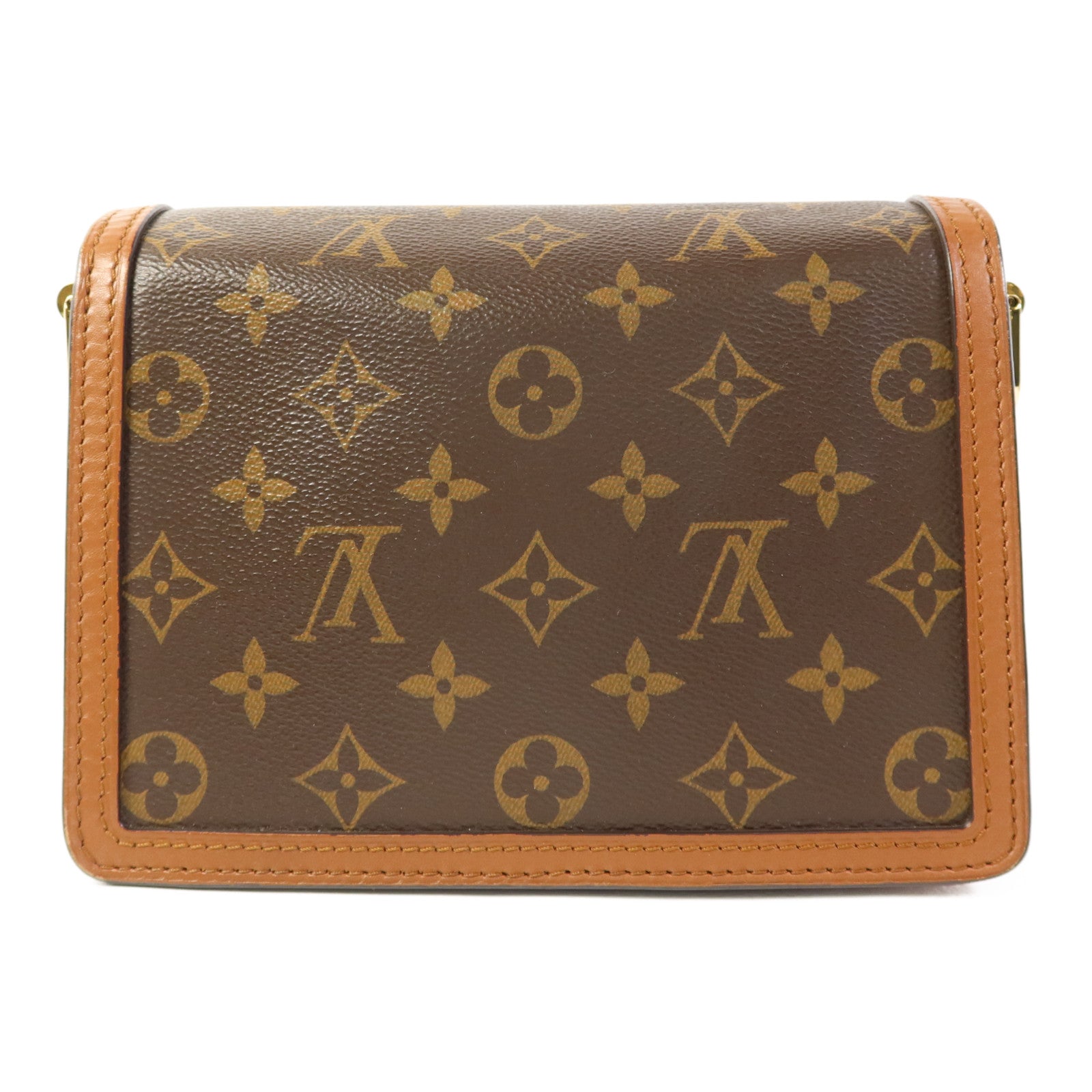 LOUIS VUITTON Monogram Reverse Mini Dauphine金扣肩背袋