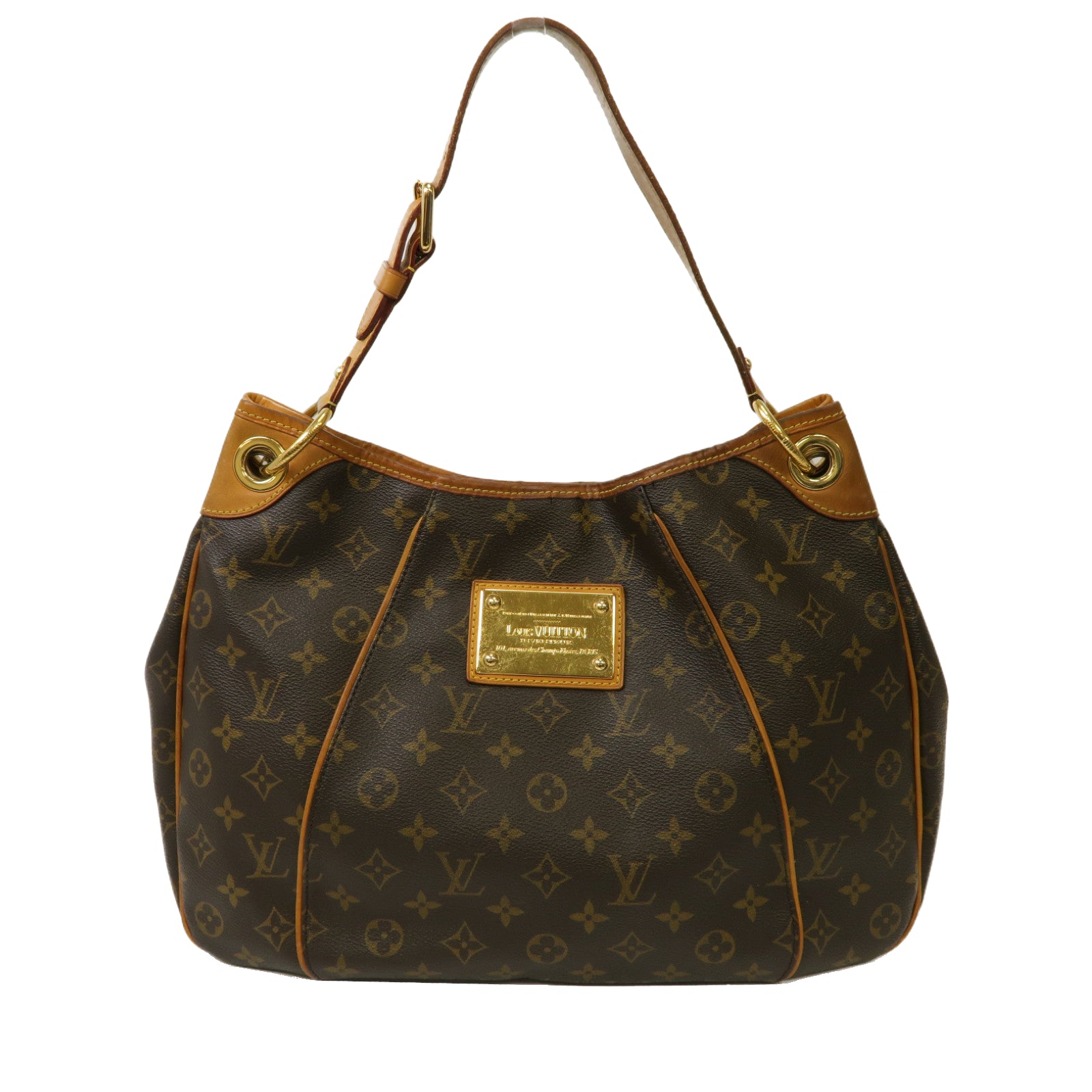 LOUIS VUITTON Monogram Galliera PM金扣肩背袋啡色