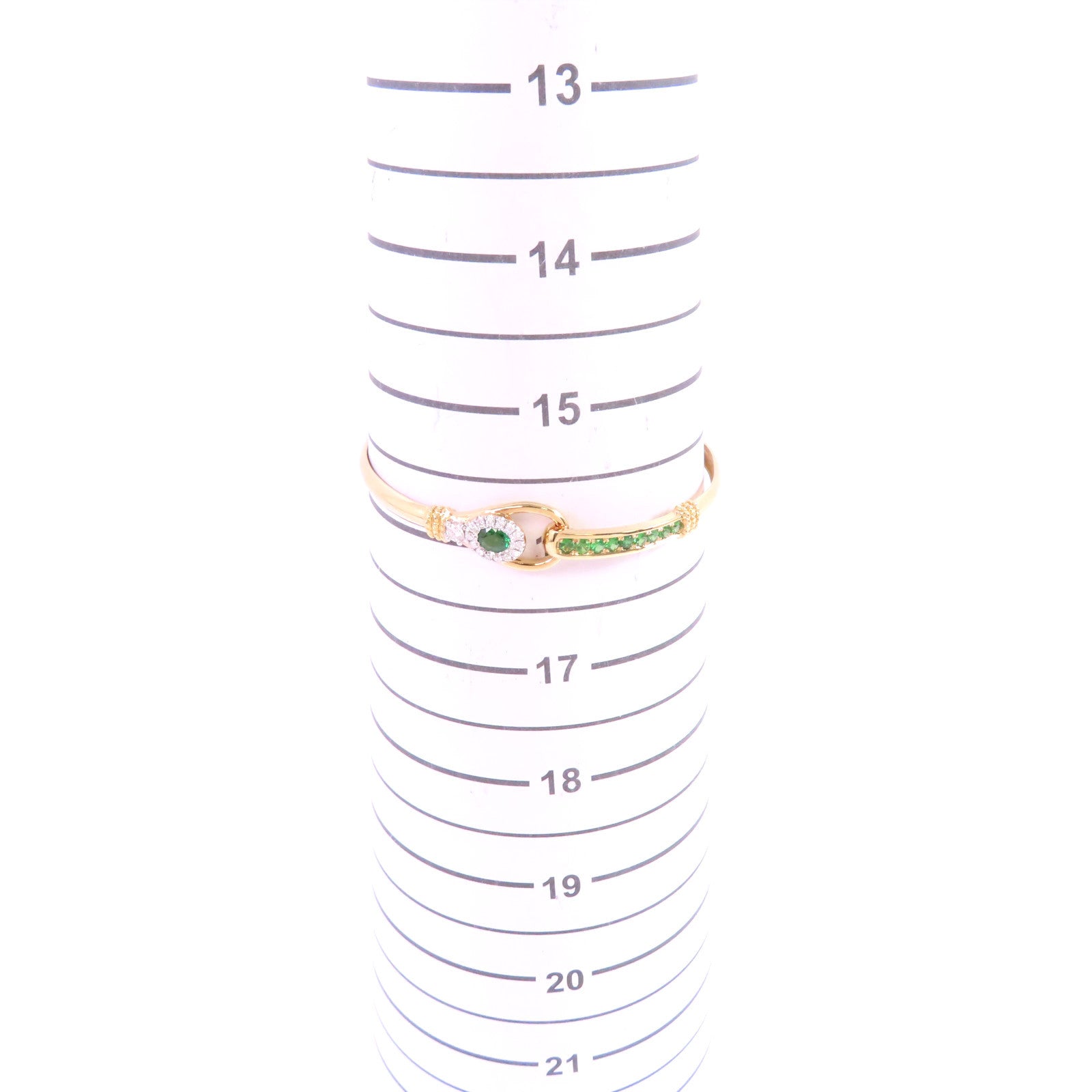 JEWELRY 18K黃金/鑽石/石榴石Diamond Garnet Bangle手鐲