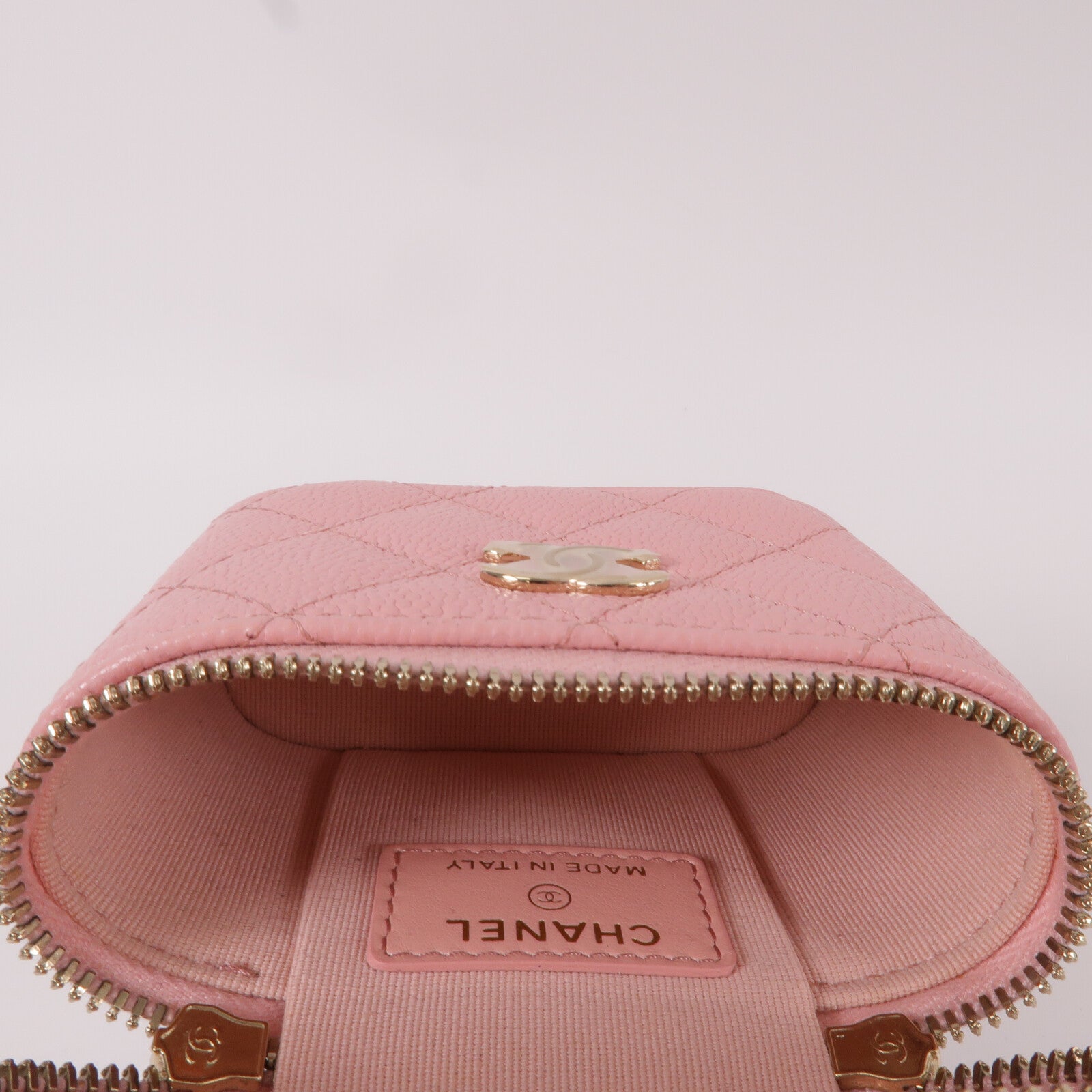 CHANEL 牛皮皮革Mini Vanity Case手挽肩背兩用袋