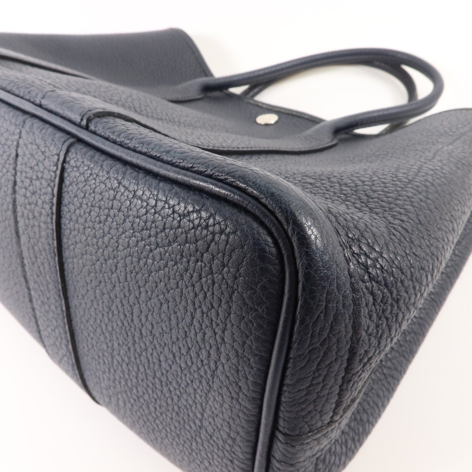 HERMES Negonda皮革Garden Party TPM手挽袋Blue Nuit