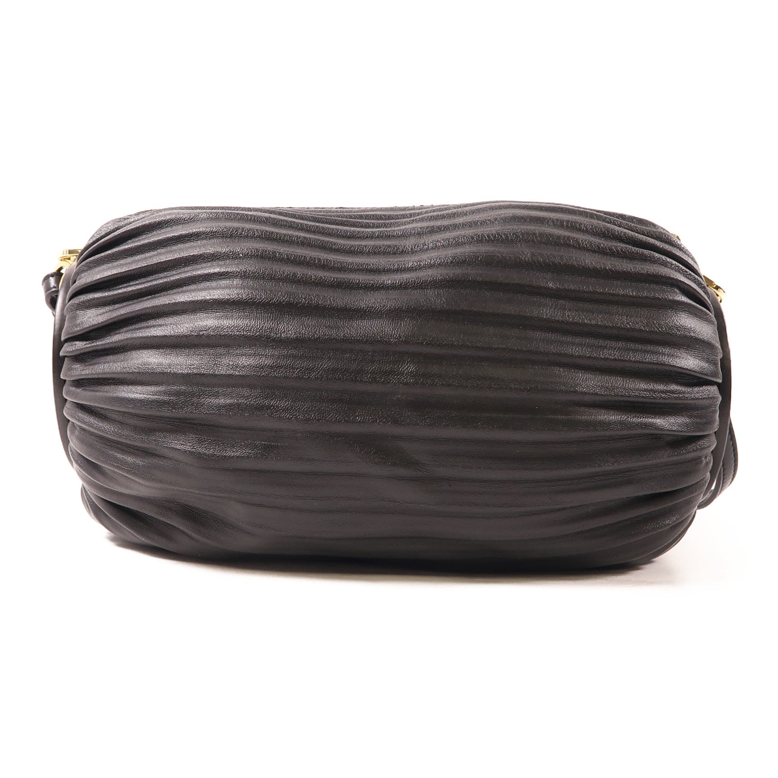 LOEWE 牛皮皮革Shoulder Bag金扣肩背袋黑色