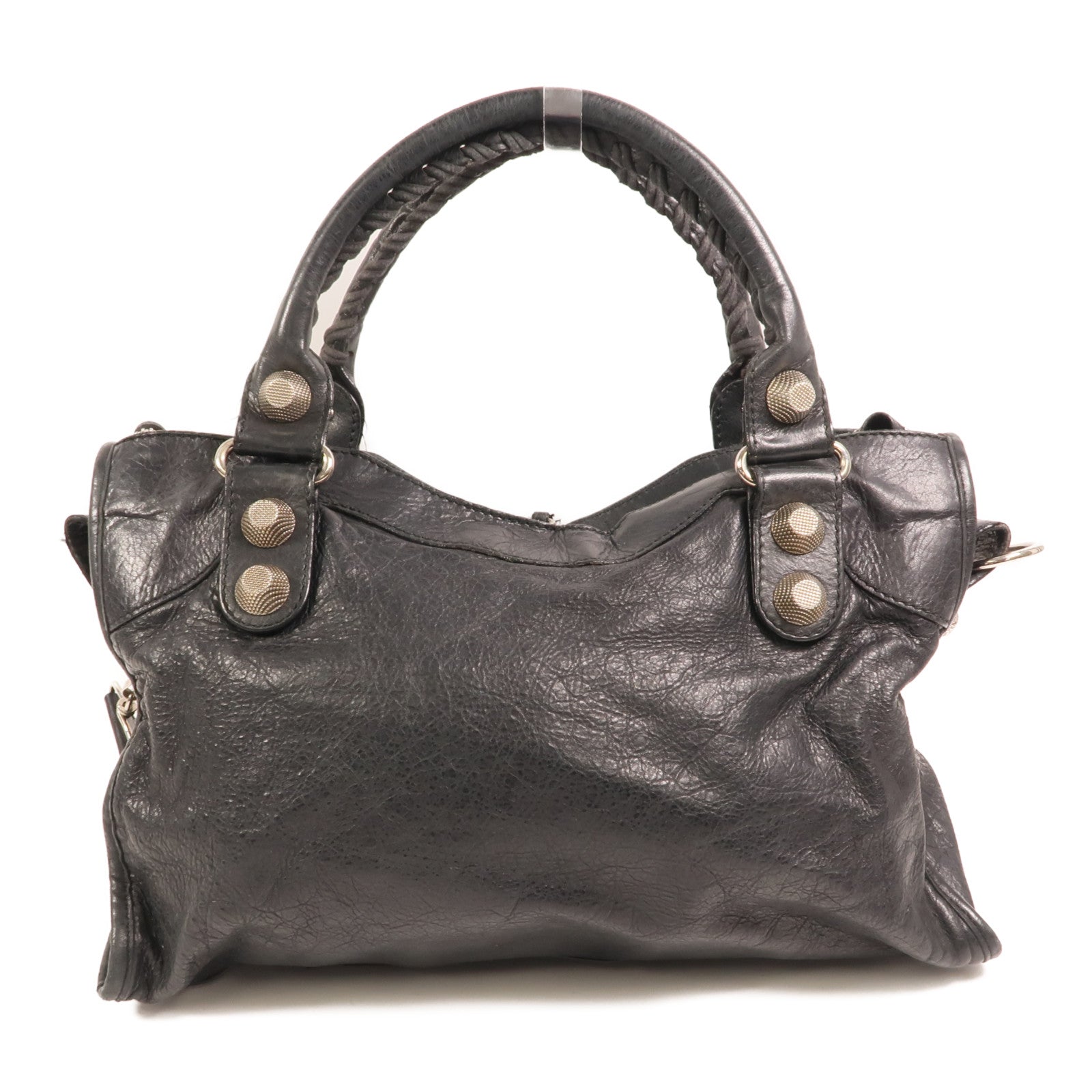 BALENCIAGA 牛皮皮革City Bag銀扣手挽肩背兩用袋