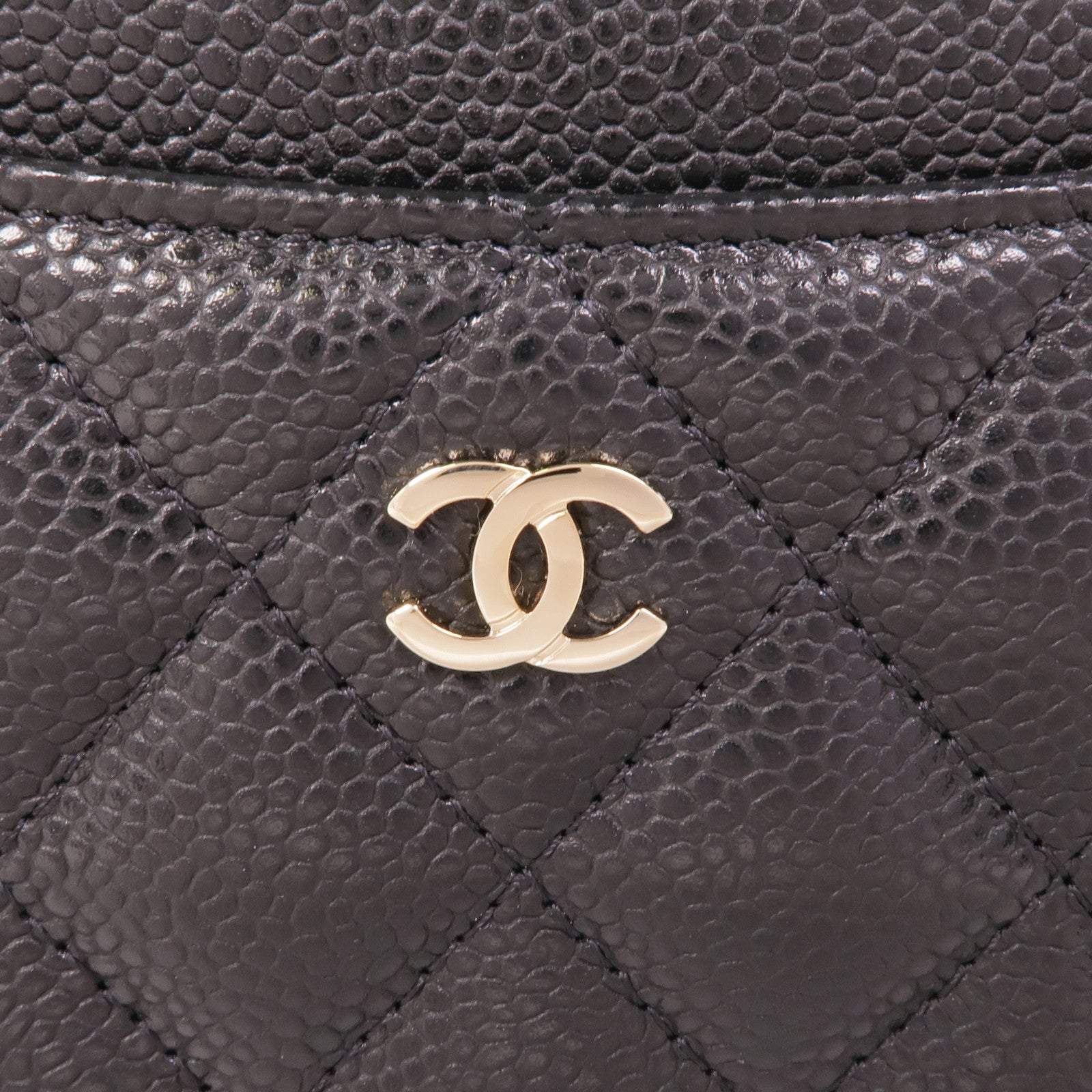 CHANEL 牛皮皮革Long Wallet金扣長錢包