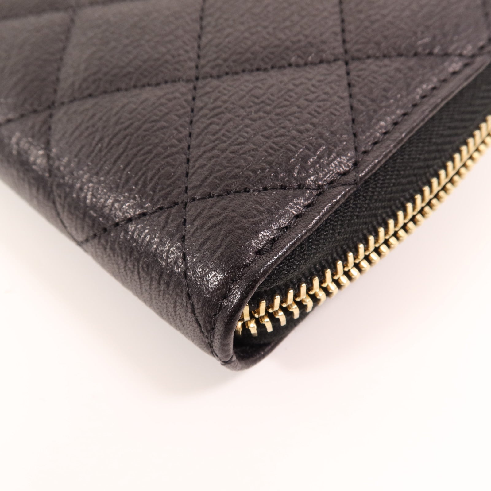 CHANEL 牛皮皮革Long Wallet金扣長錢包