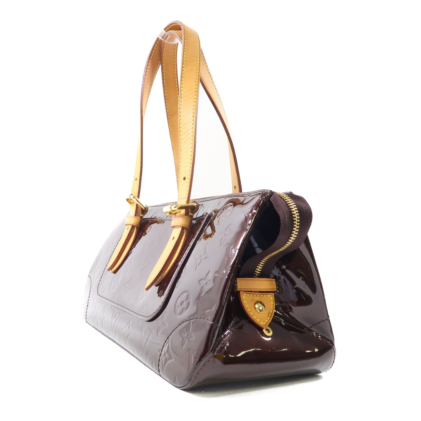 LOUIS VUITTON 【激減優惠】Vernis Rosewood Avenue金扣肩背袋酒紅色
