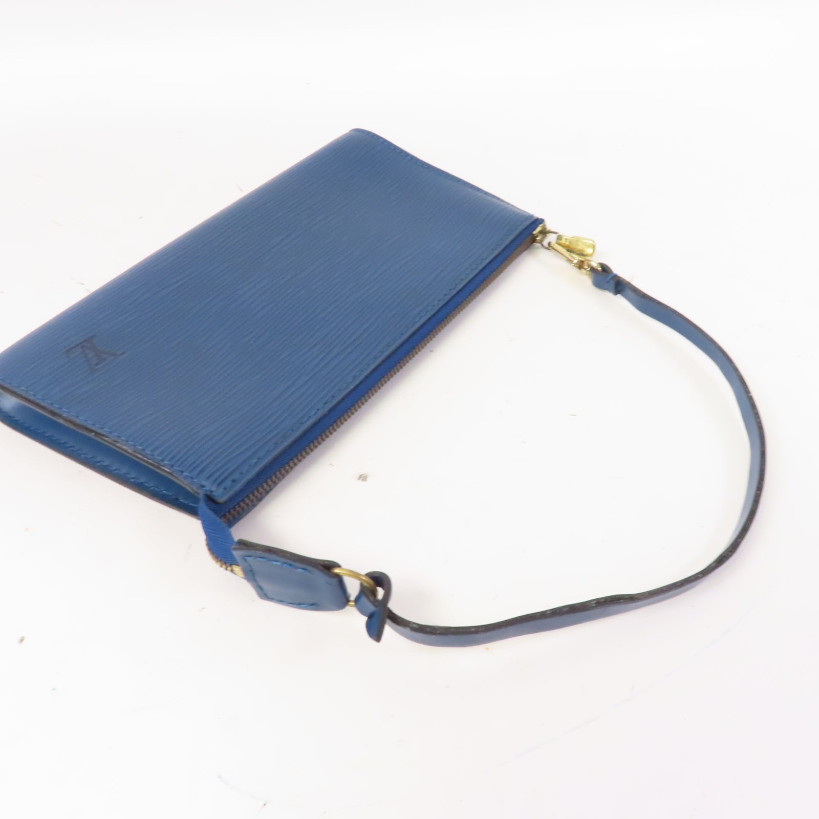 LOUIS VUITTON 【激減優惠】Epi皮革Pochette Accessories金扣手拿包藍色