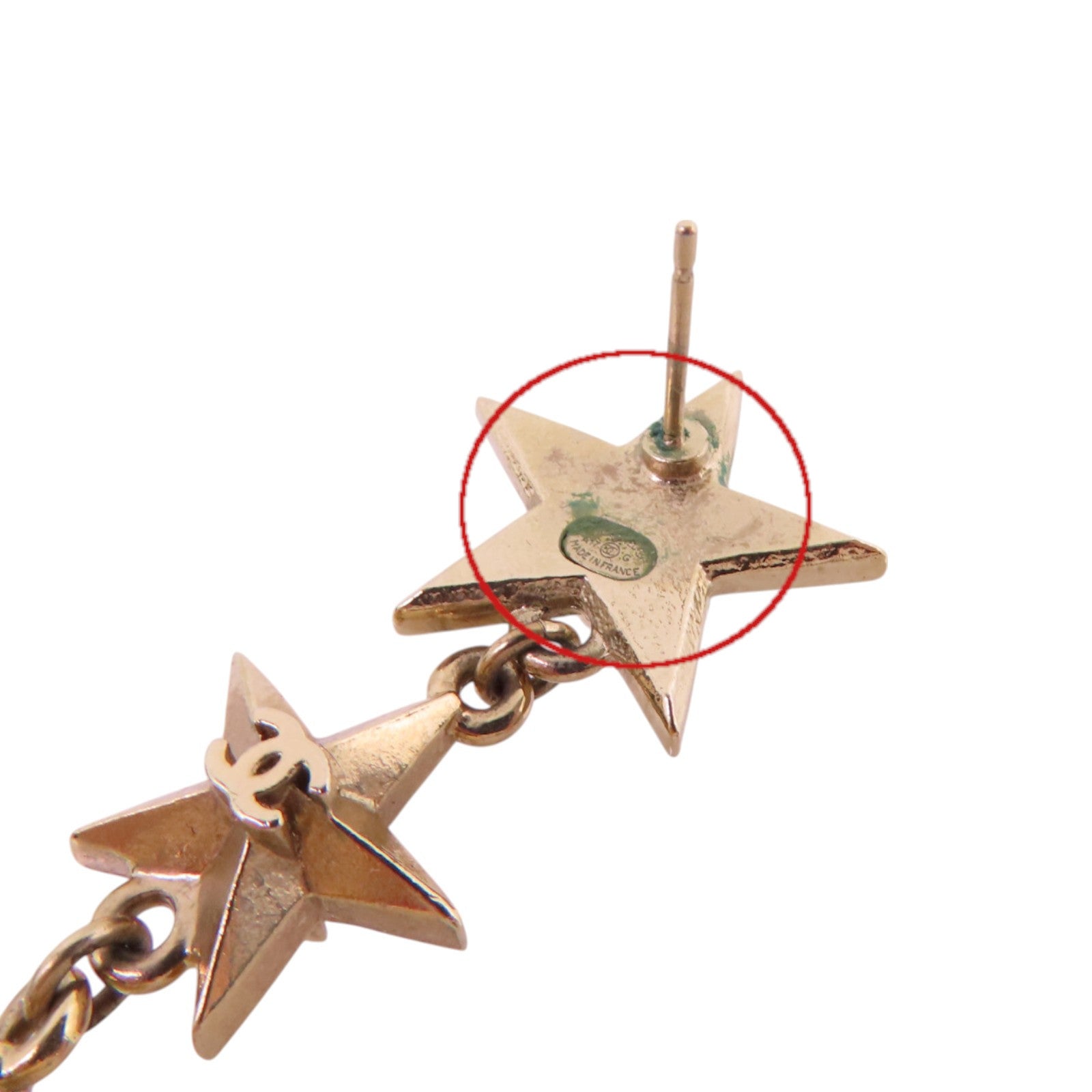 CHANEL CC Star Earrings A17C Metal
