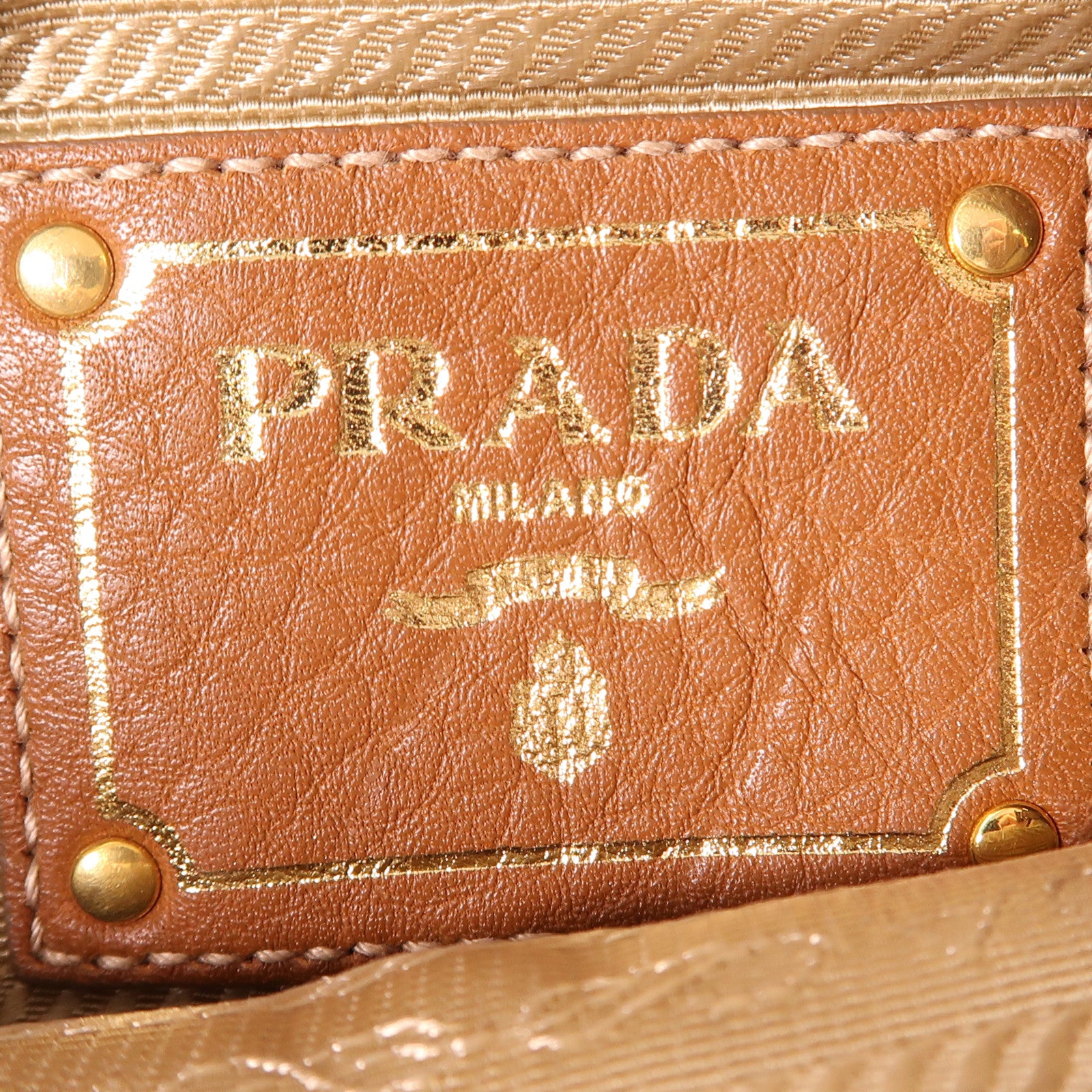 PRADA 帆布Shoulder Bag金扣肩背袋