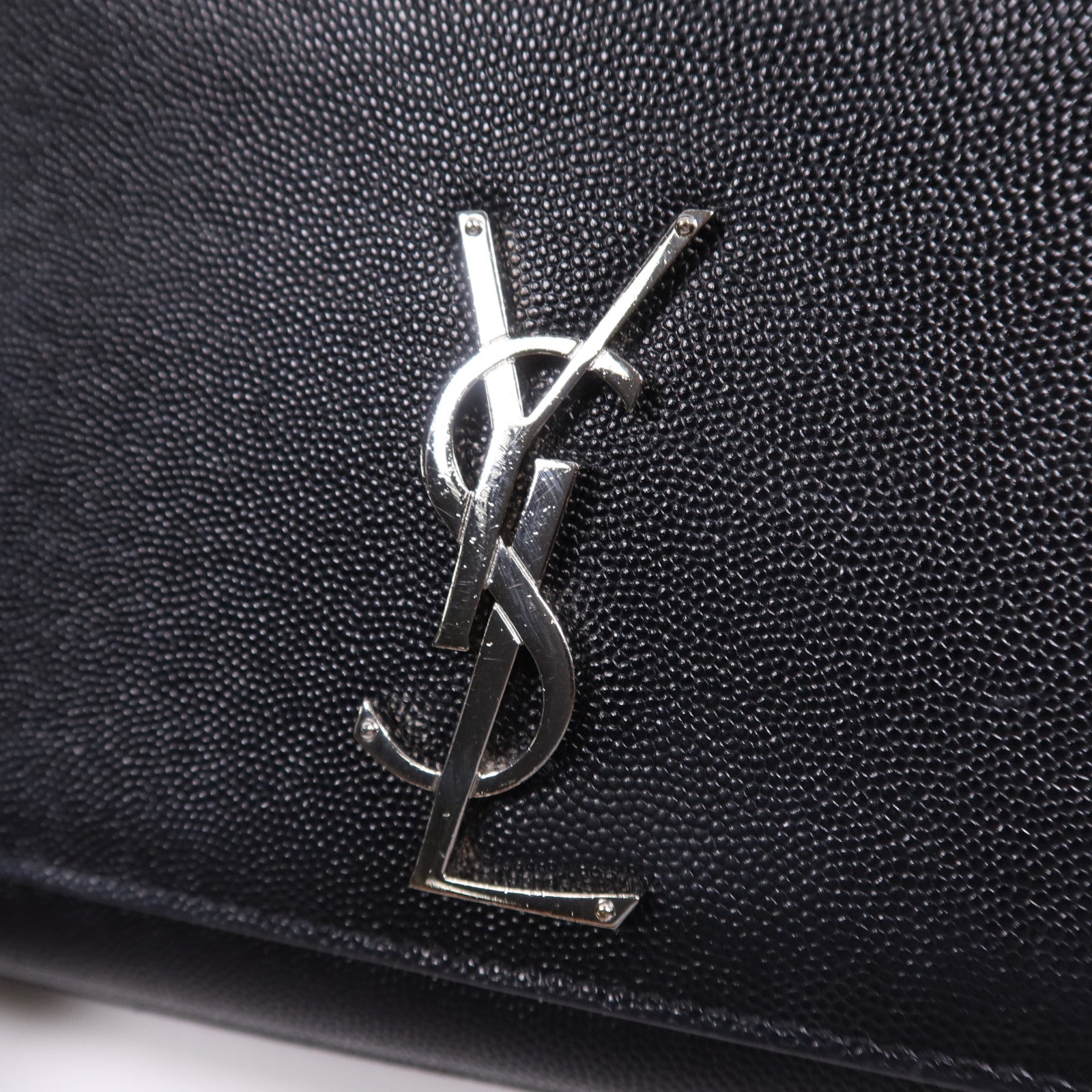 SAINT LAURENT 牛皮皮革Kate銀扣鏈帶肩背袋