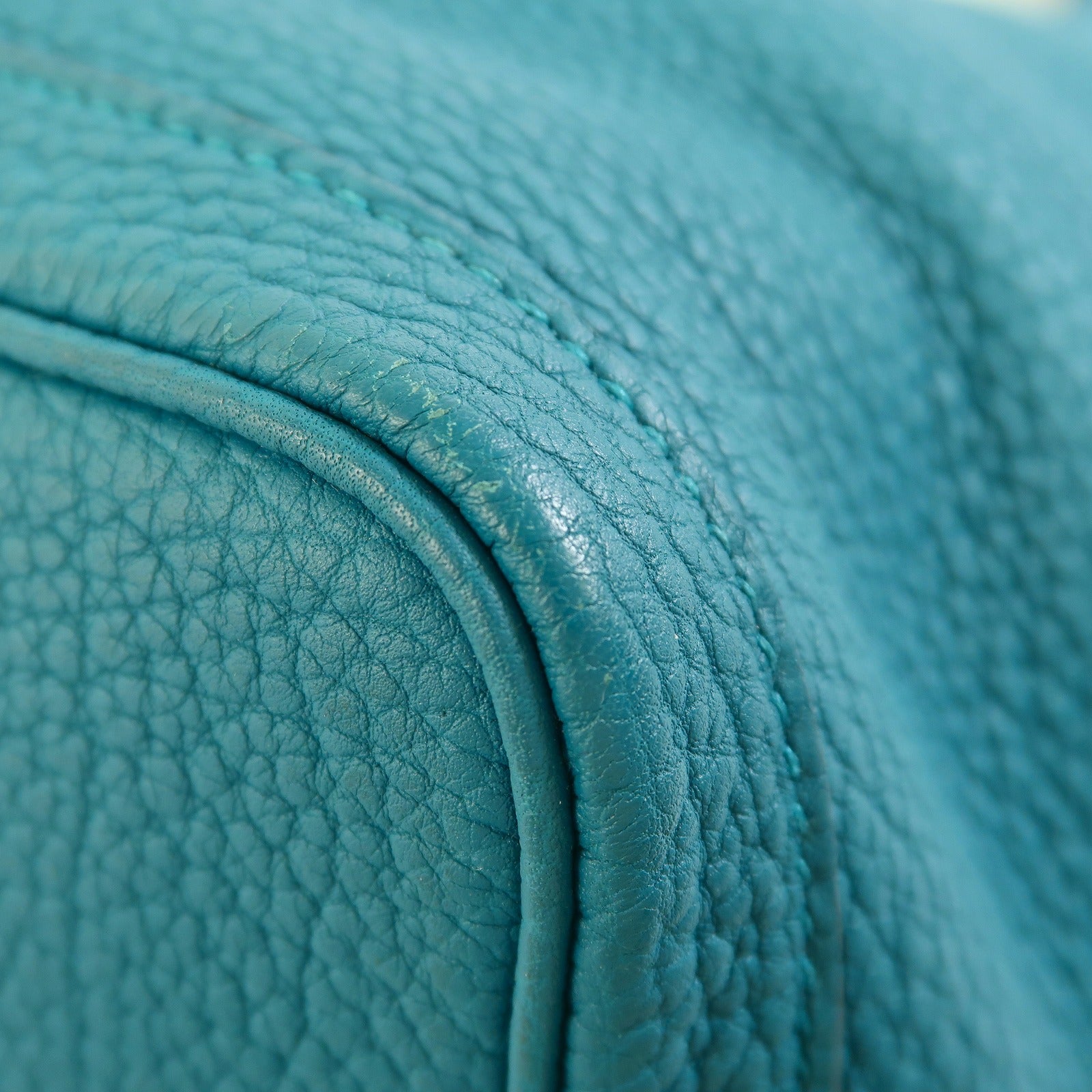 HERMES 【激減優惠】Negonda皮革GardenParty PM銀扣手挽袋Cobalt