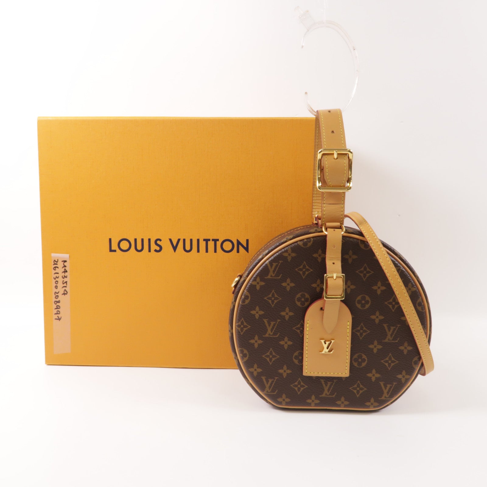 LOUIS VUITTON LV GHW Petite Boite Chapeau 2 Way Shoulder Bag Monogram M43514