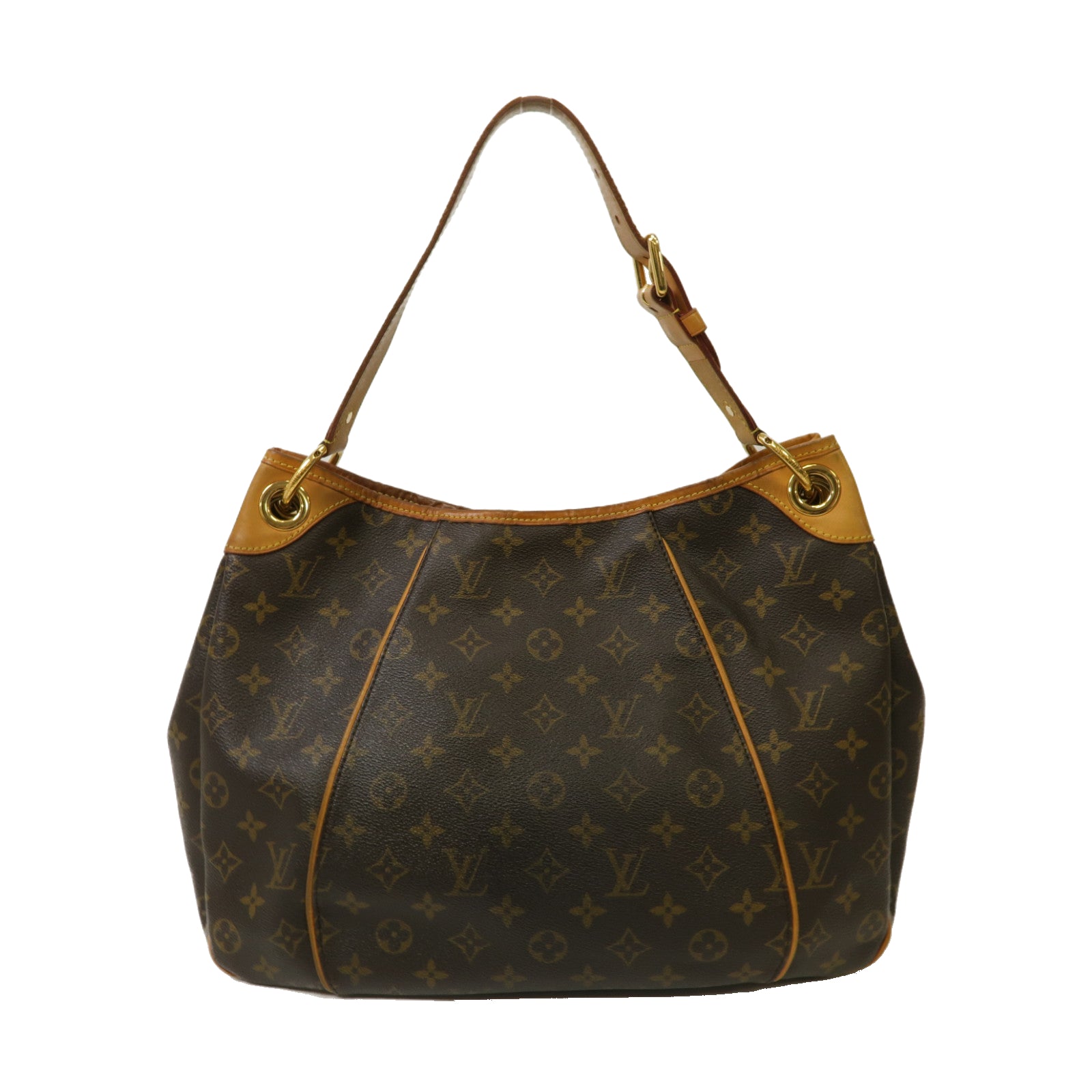LOUIS VUITTON Monogram Galliera PM金扣肩背袋啡色