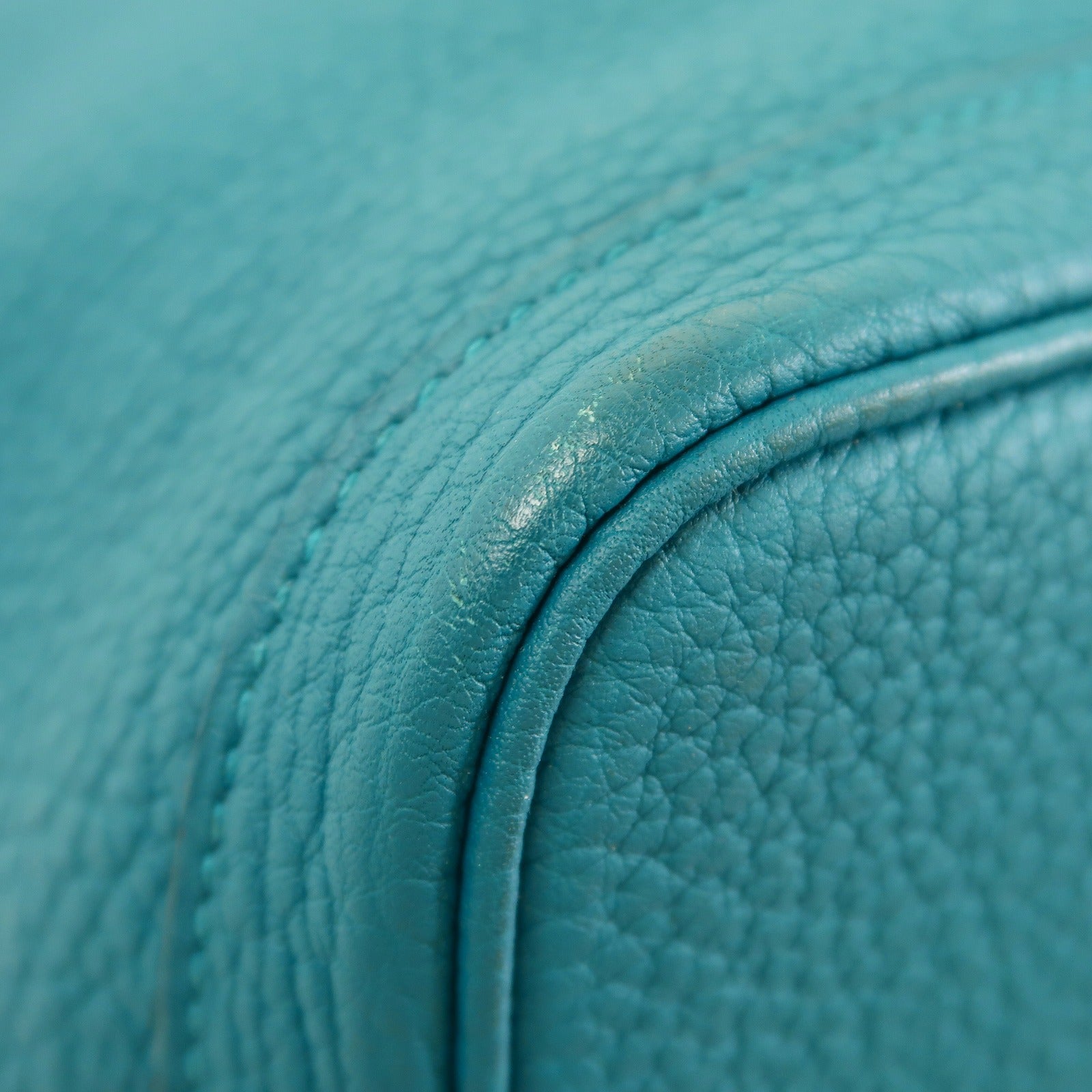 HERMES Negonda皮革GardenParty PM銀扣手挽袋Cobalt