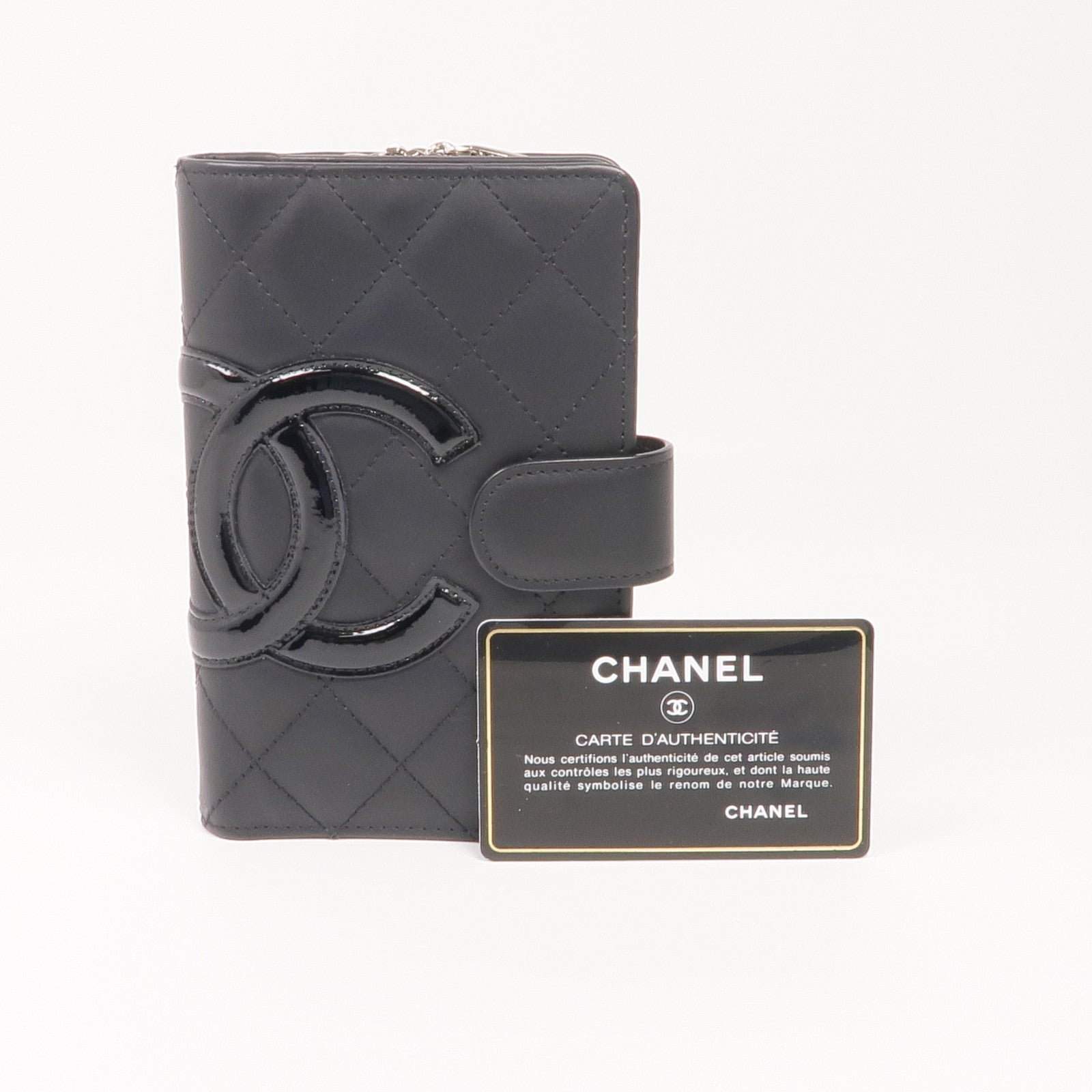 CHANEL 牛皮皮革Cambon Wallet銀扣錢包