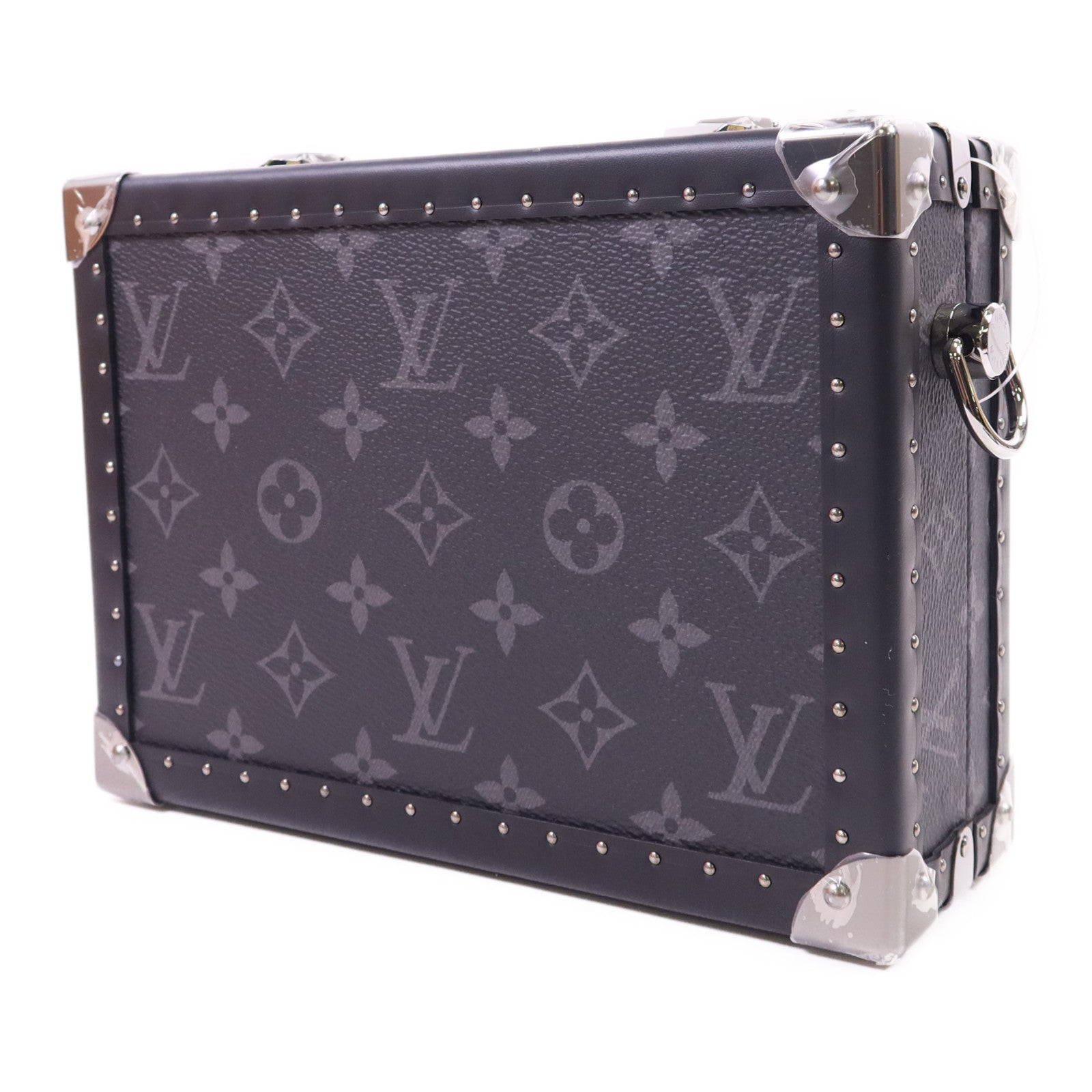 LOUIS VUITTON 【激減優惠】Monogram Eclipse Clutch Box Shoulder Bag銀扣肩背袋