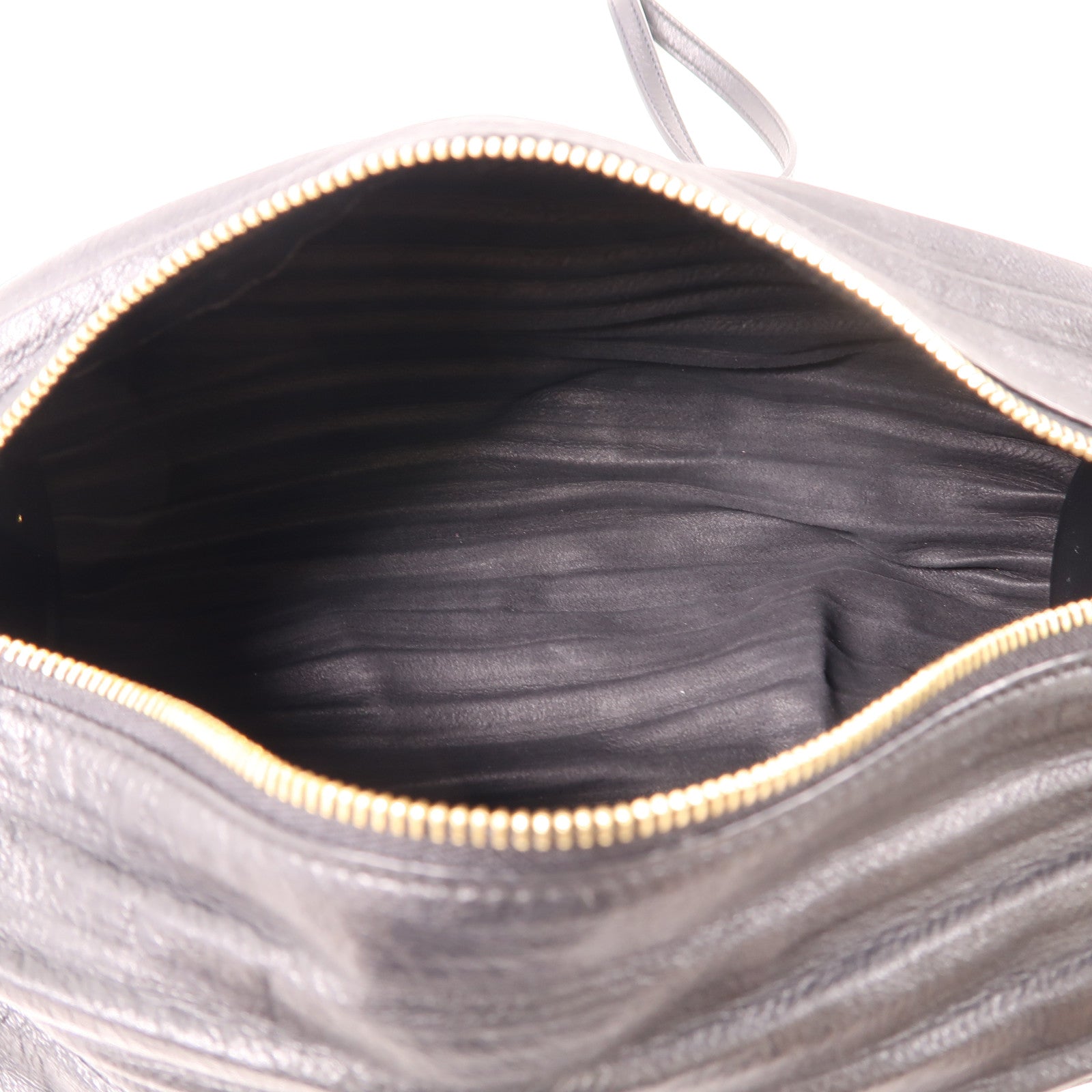 LOEWE 牛皮皮革Shoulder Bag金扣肩背袋黑色
