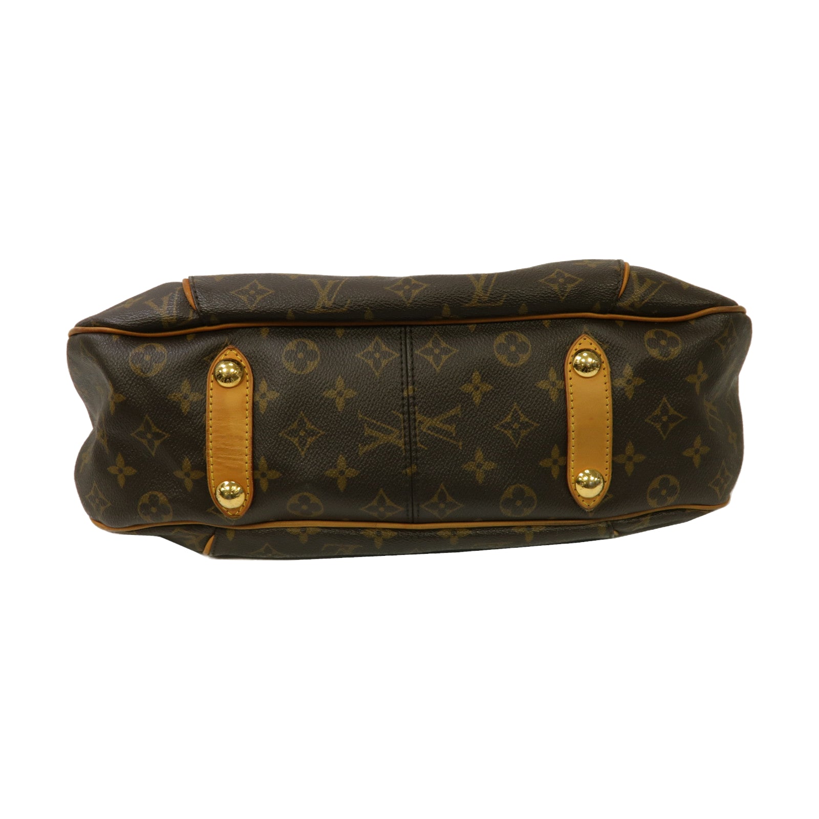 LOUIS VUITTON Monogram Galliera PM金扣肩背袋啡色