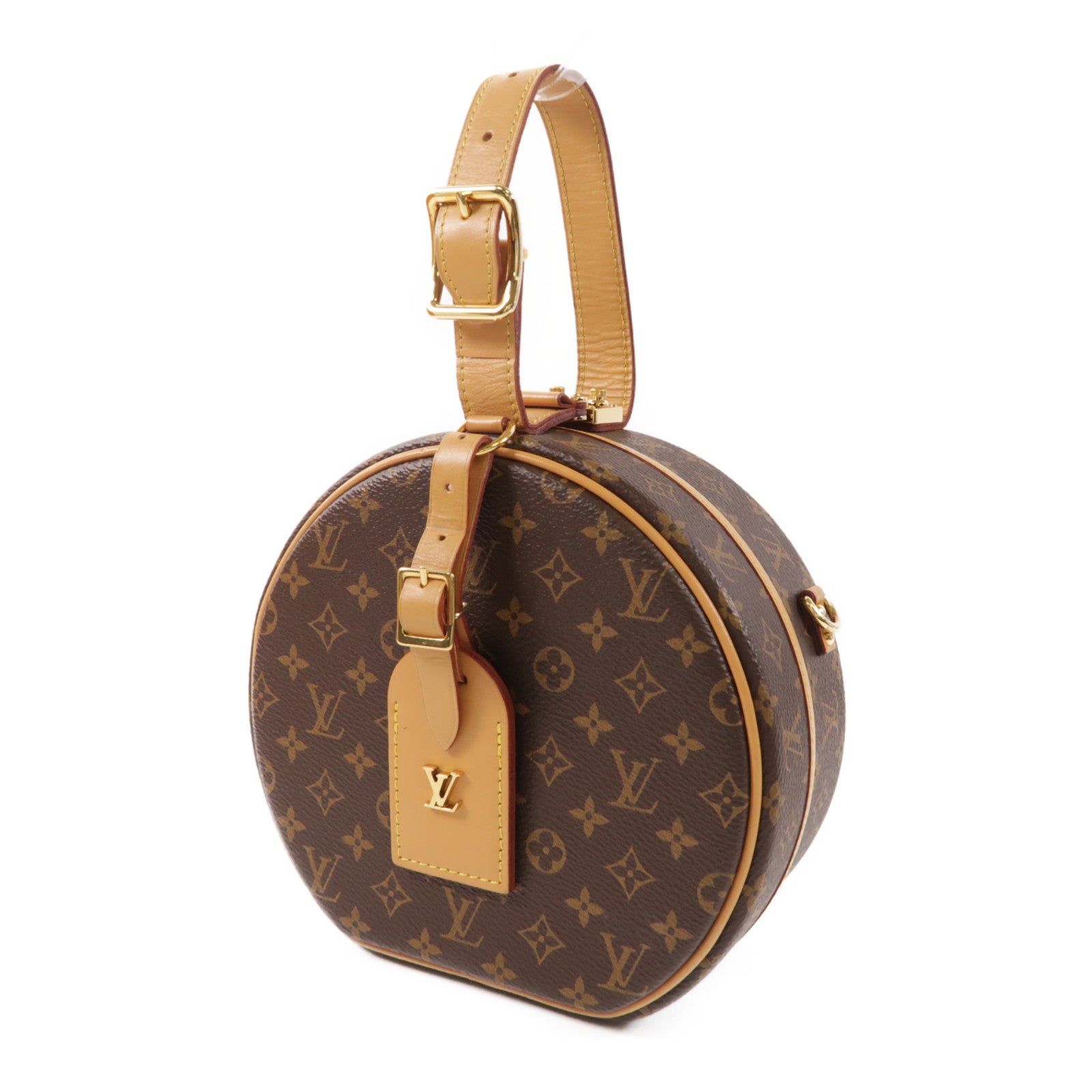 LOUIS VUITTON Monogram Petite Boite Chapeau金扣手挽肩背兩用袋