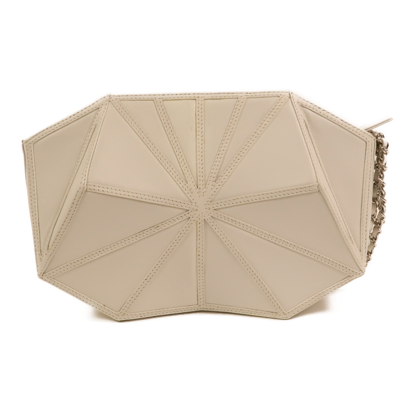 CHANEL 牛皮皮革Clutch Bag銀扣手拿包