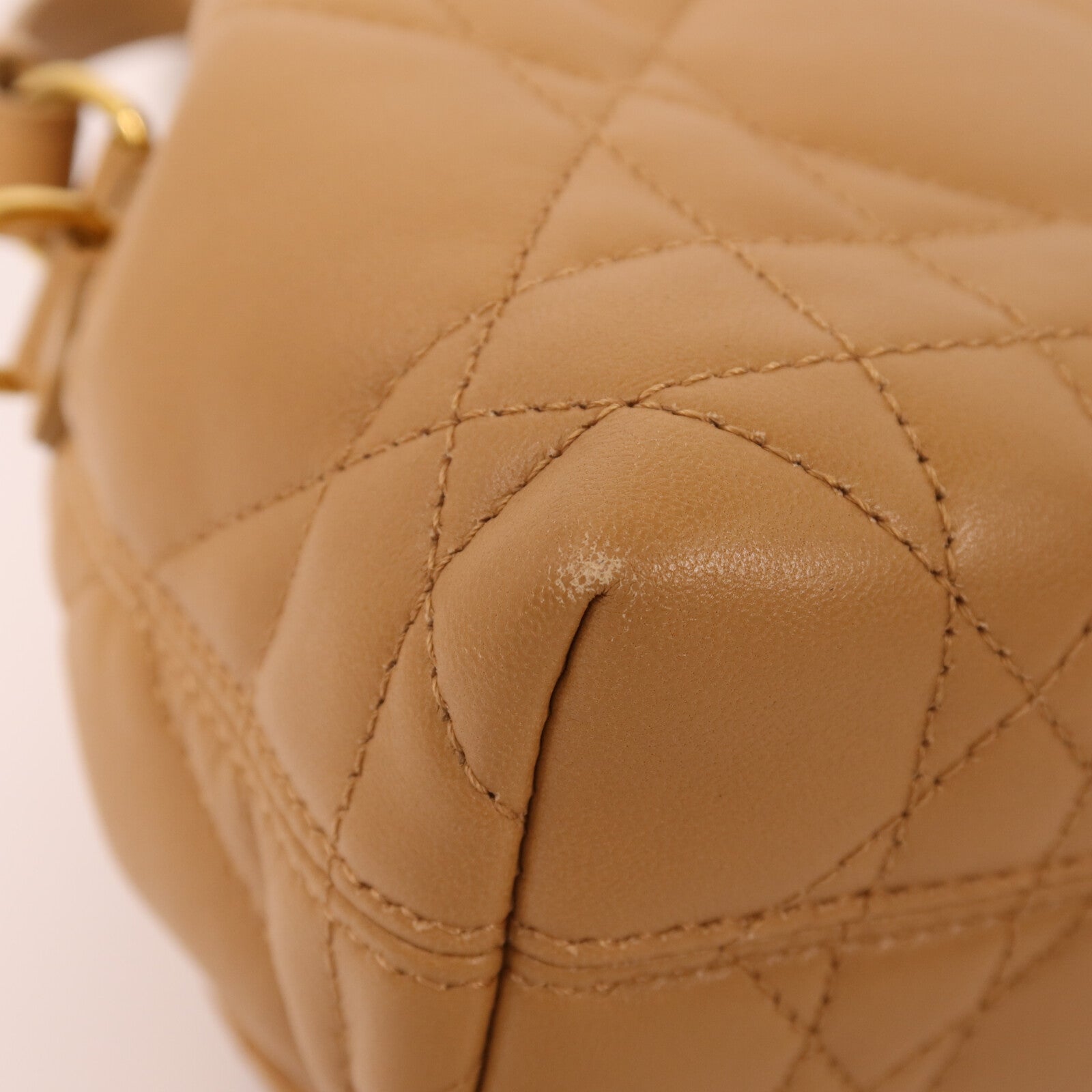 Dior 牛皮皮革Nano Caro Bucket Bag金扣手挽肩背兩用袋