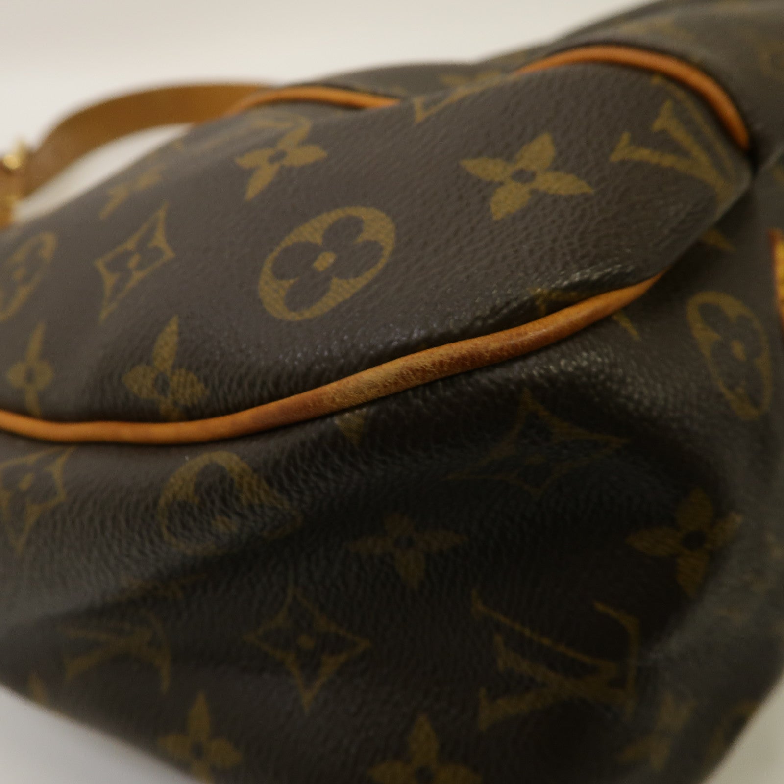 LOUIS VUITTON Monogram Galliera PM金扣肩背袋啡色