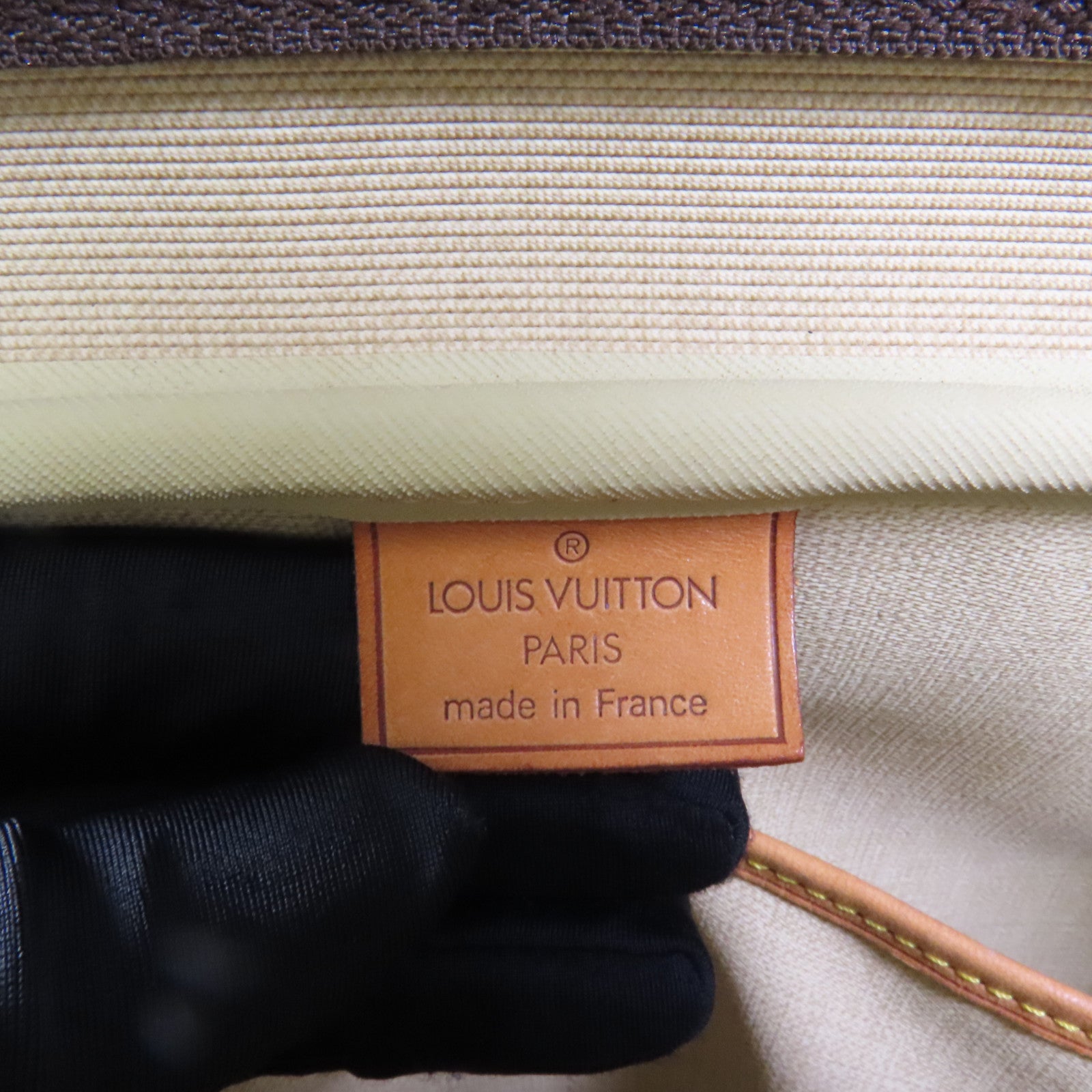 LOUIS VUITTON Monogram Deauville金扣手挽袋棕色