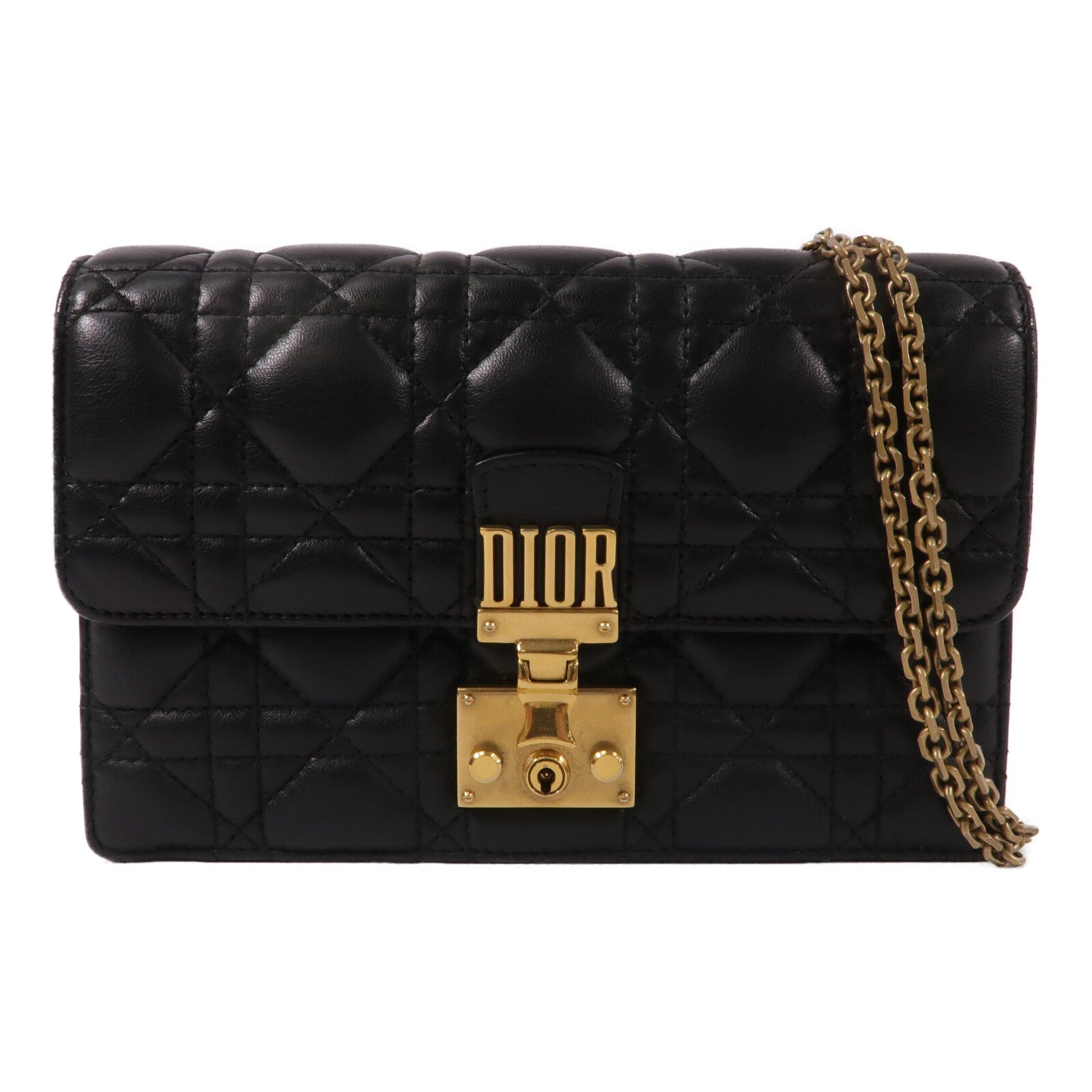 Dior 羊皮皮革Dior Addict Wallet On Chain鏈帶肩背袋