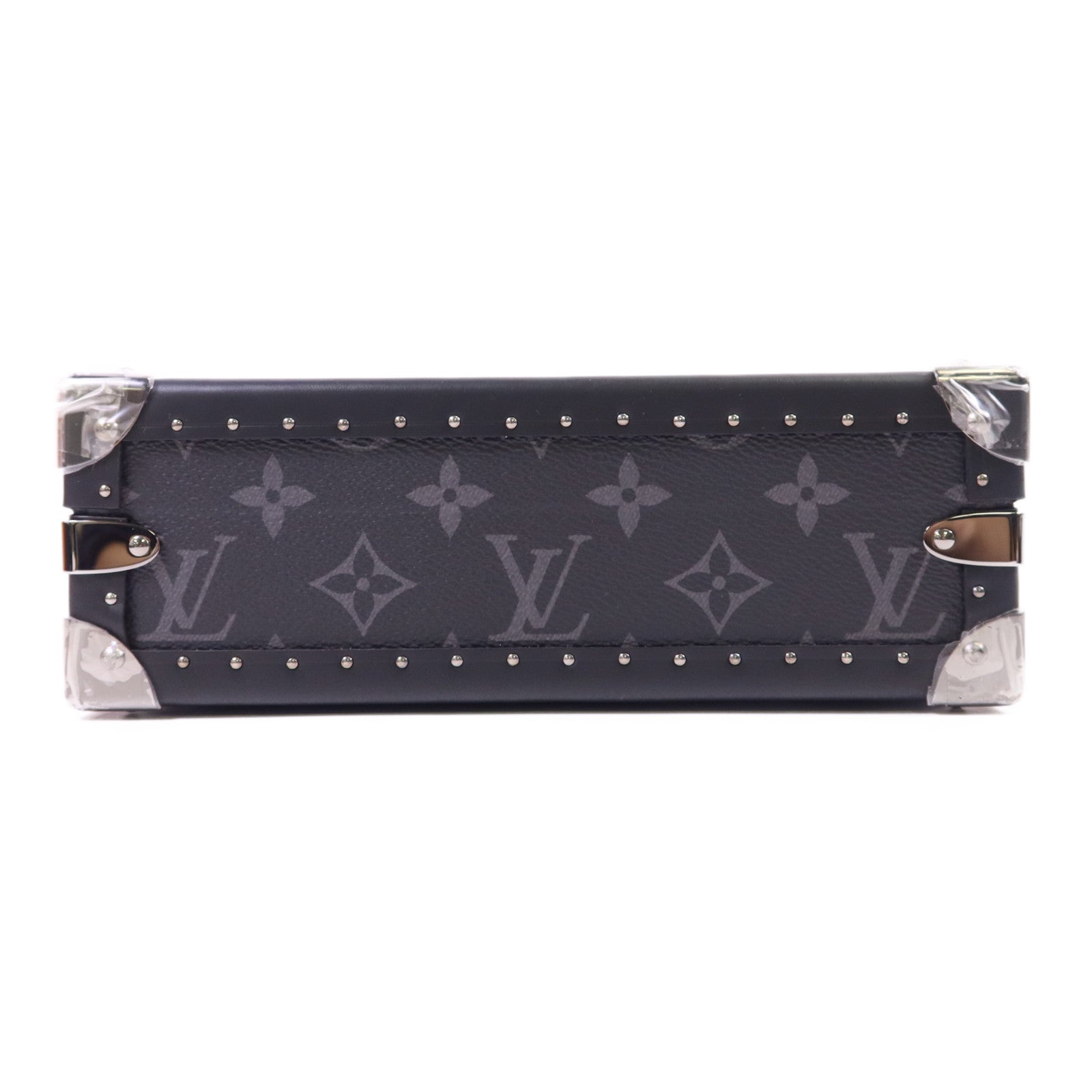 LOUIS VUITTON Monogram Eclipse Clutch Box Shoulder Bag銀扣肩背袋