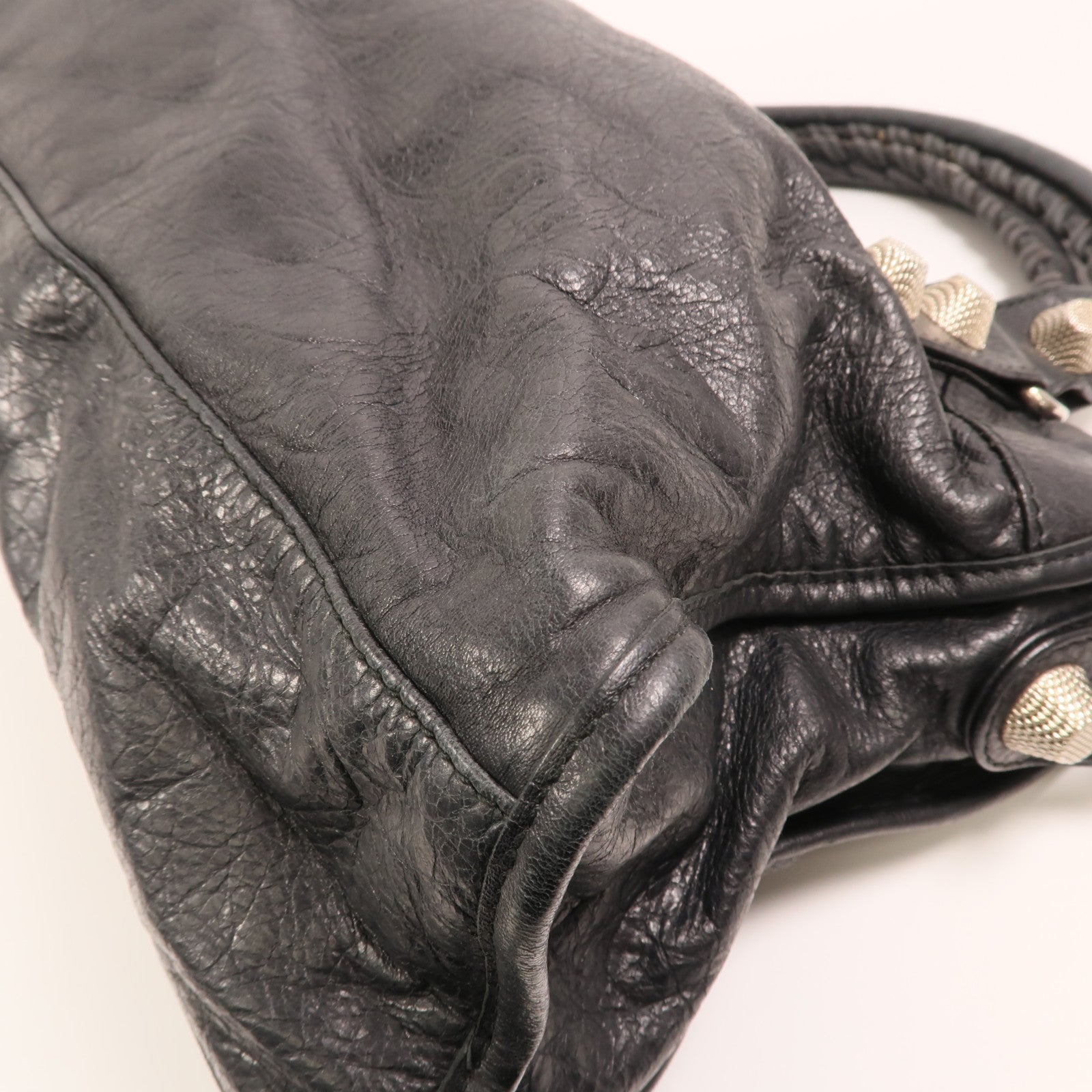BALENCIAGA 牛皮皮革City Bag銀扣手挽肩背兩用袋