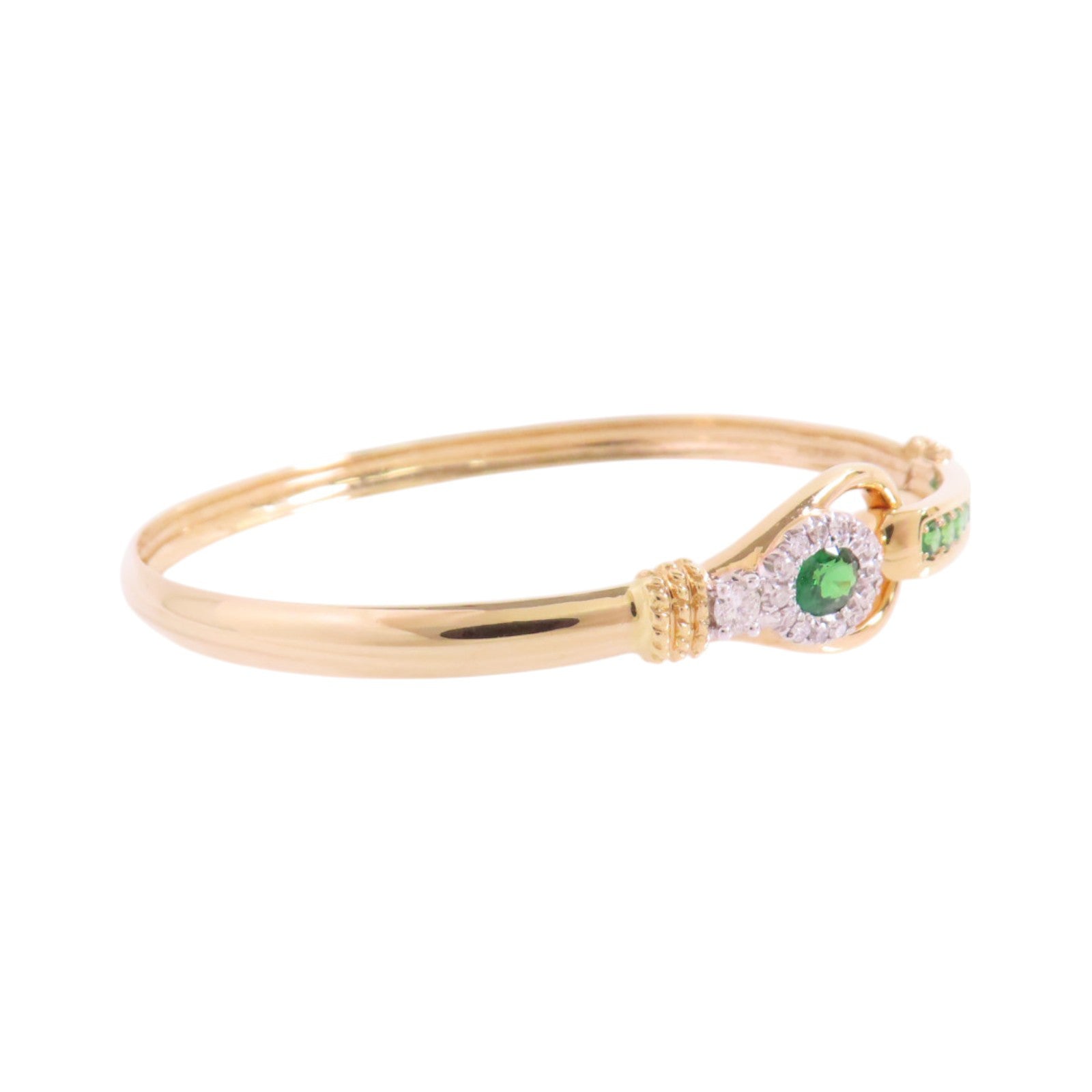 JEWELRY 18K黃金/鑽石/石榴石Diamond Garnet Bangle手鐲
