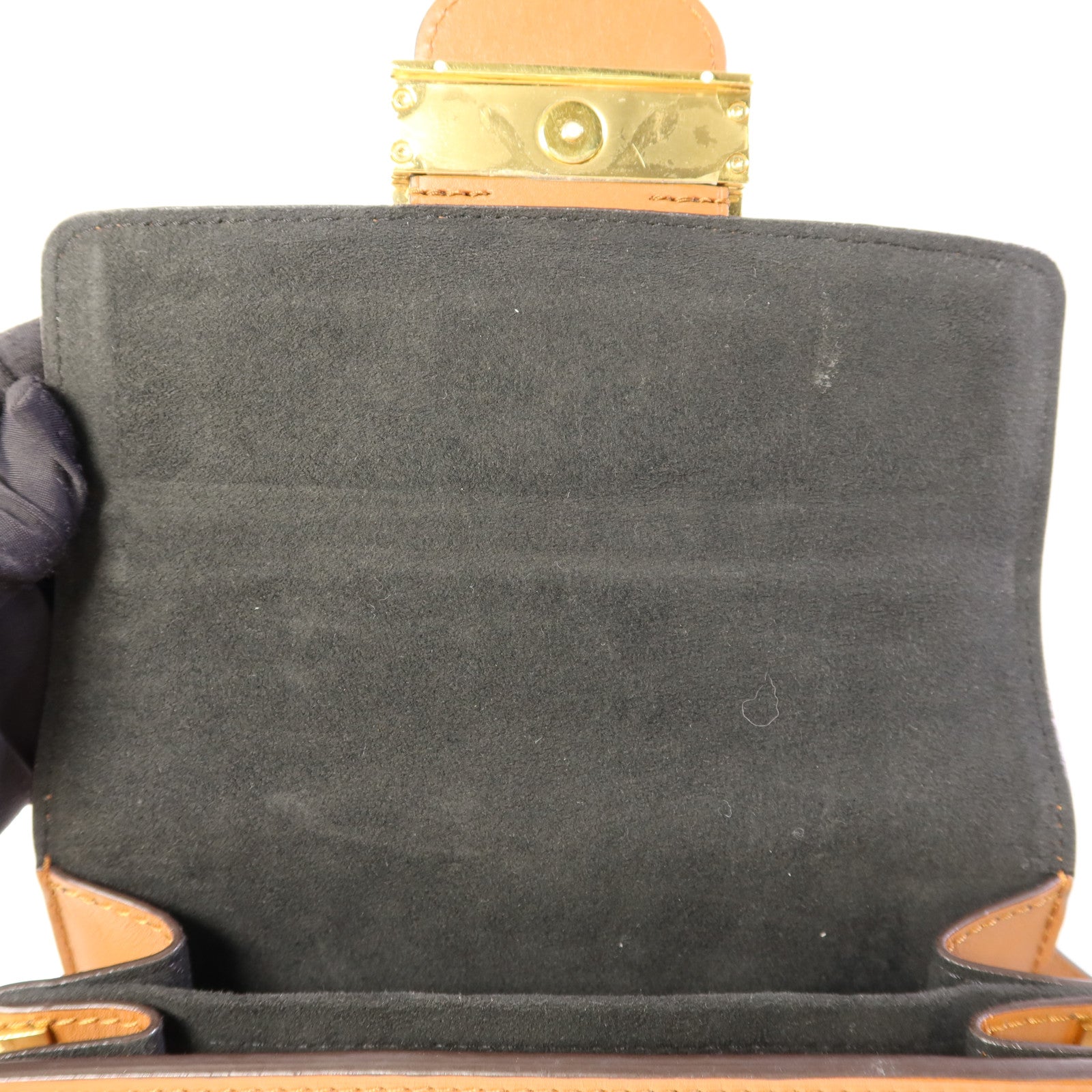 LOUIS VUITTON Monogram Reverse Mini Dauphine金扣肩背袋