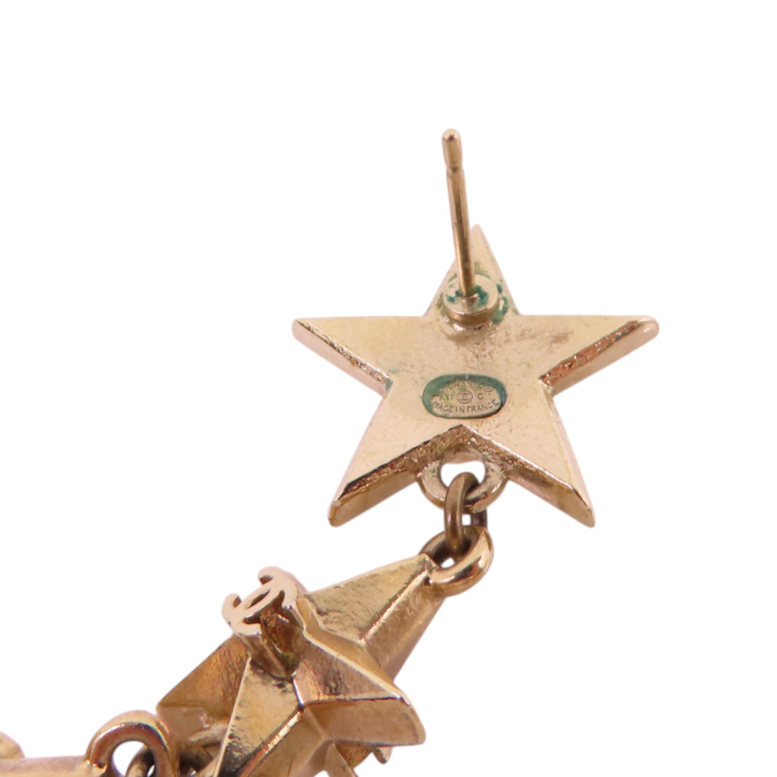 CHANEL CC Star Earrings A17C Metal