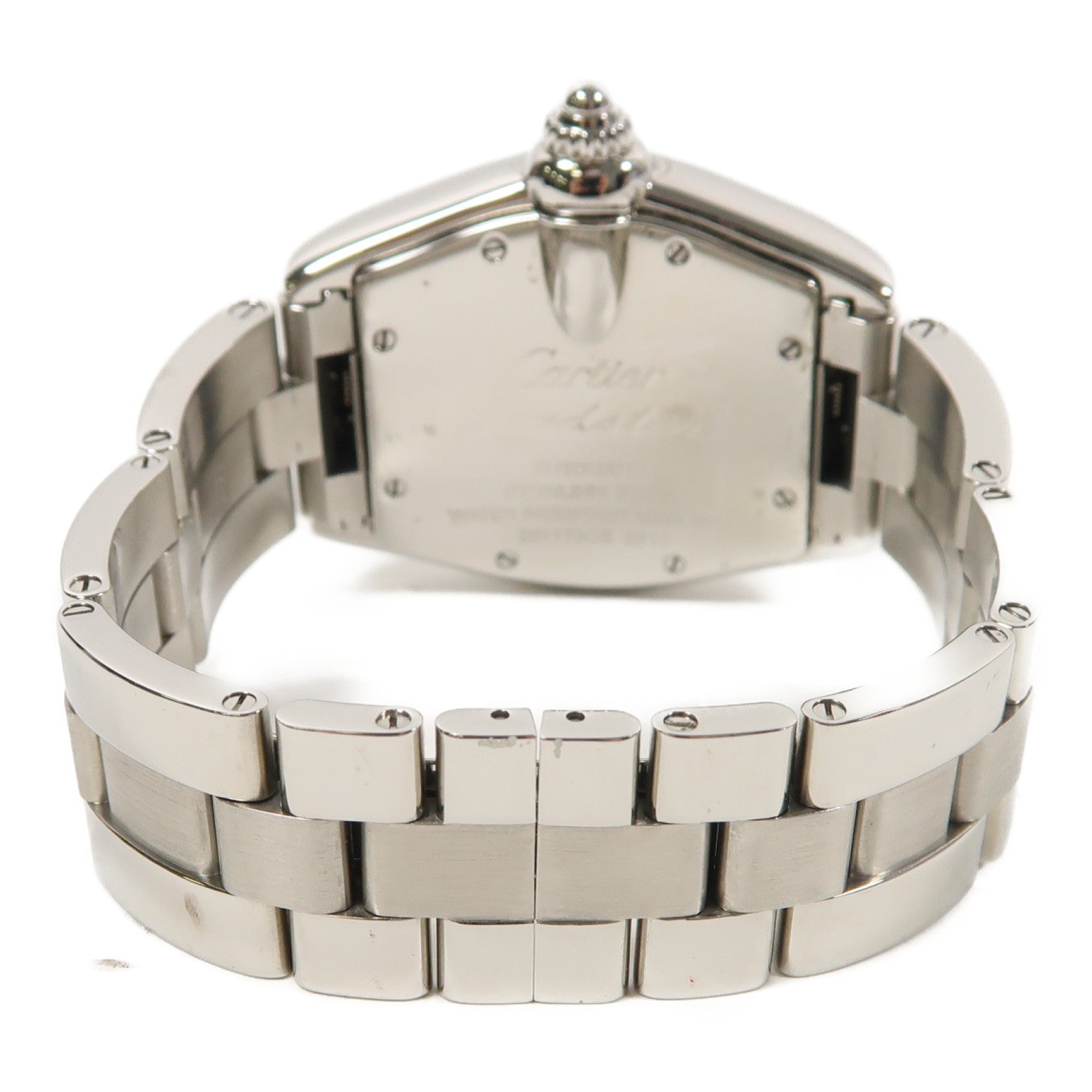 CARTIER Roadster不鏽鋼手錶自動機芯黑色