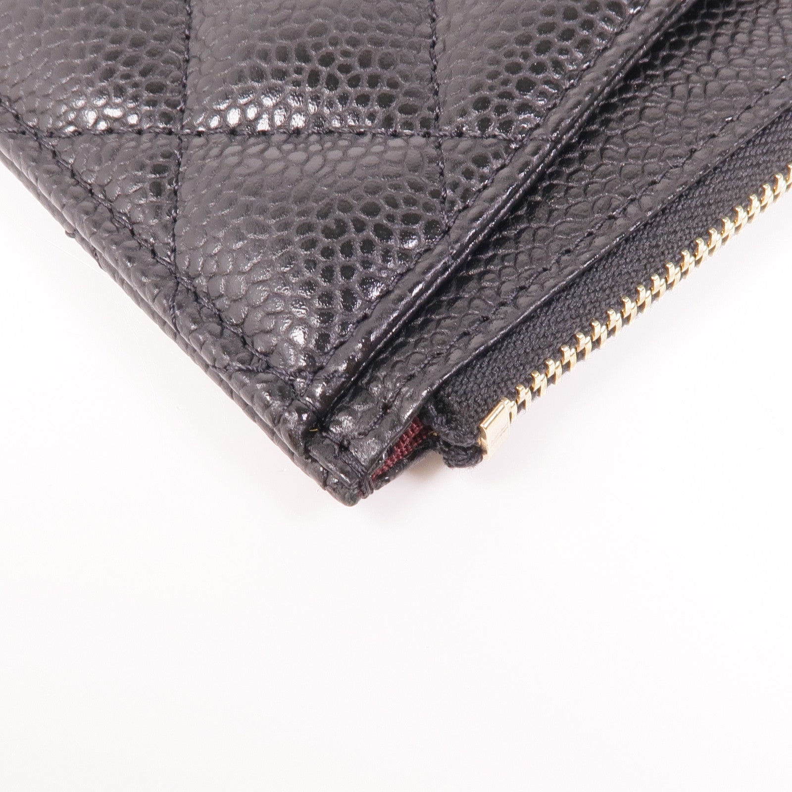 CHANEL 牛皮皮革Long Wallet金扣長錢包