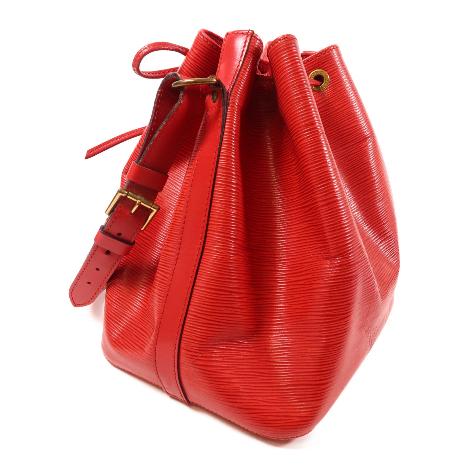 LOUIS VUITTON Epi Petit Noe金扣肩背袋紅色