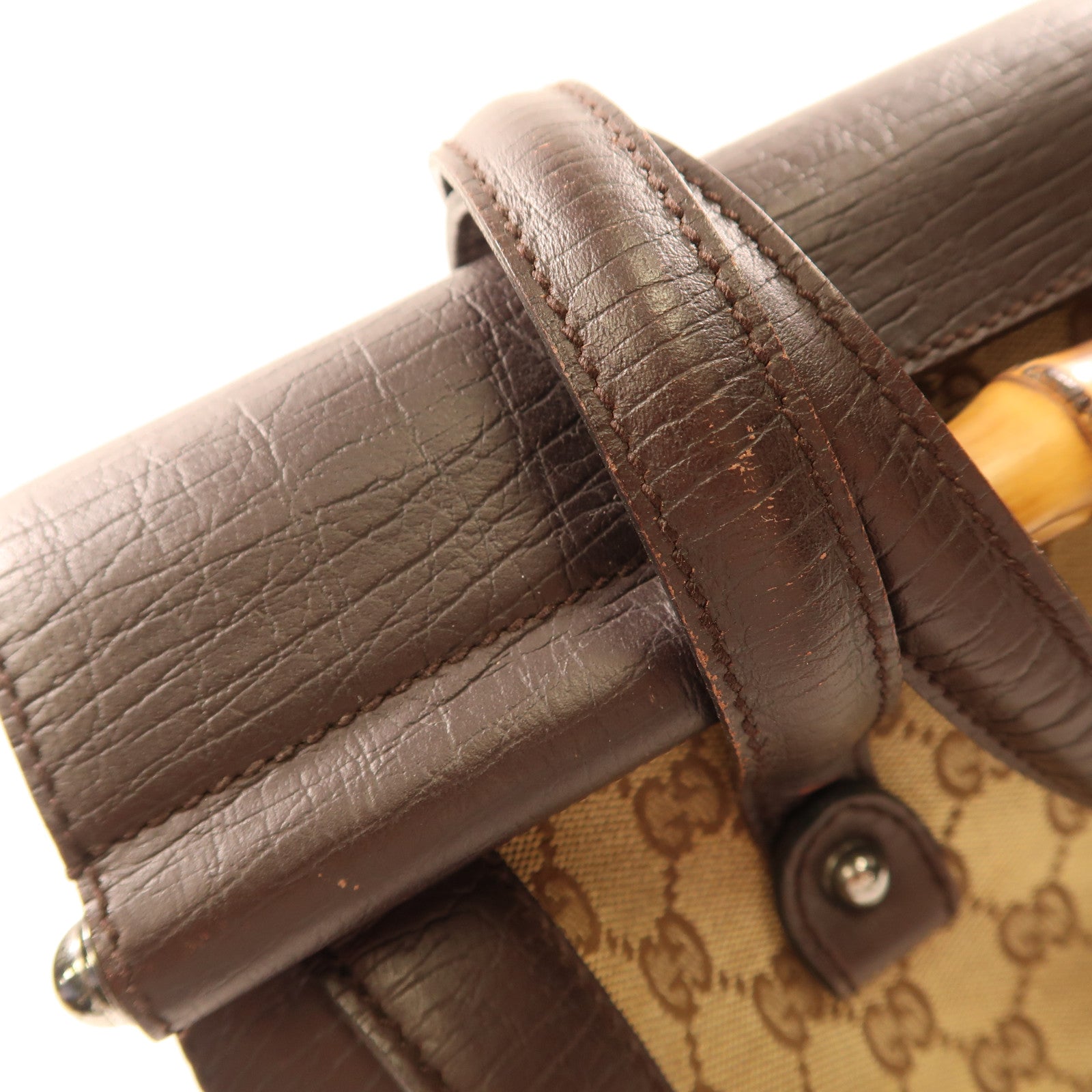 GUCCI 塗層帆布Hand Bag銀扣手挽袋