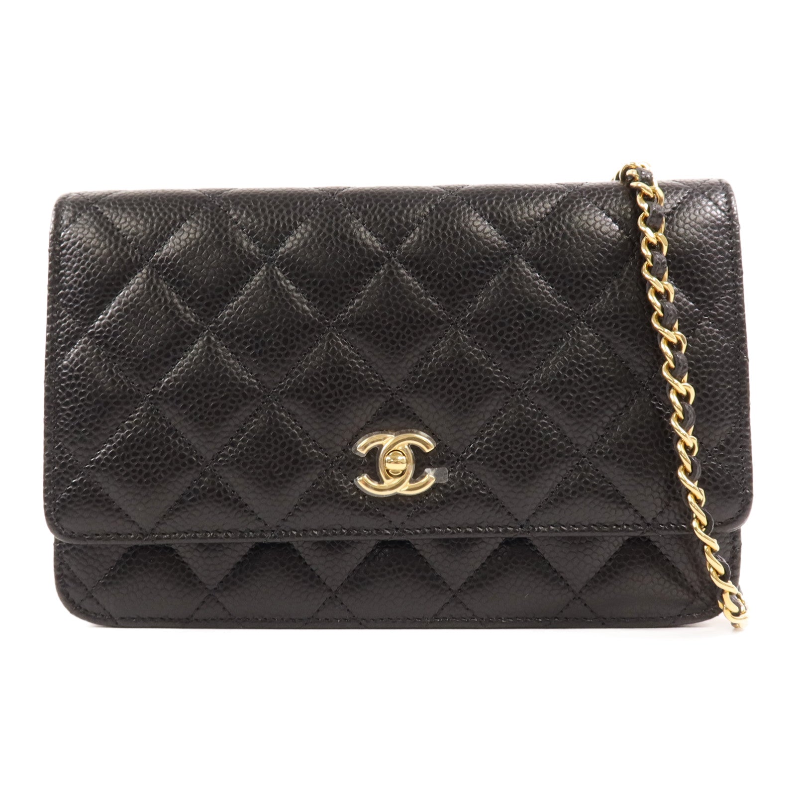 CHANEL 牛皮皮革WOC Wallet On Chain金扣鏈帶肩背袋
