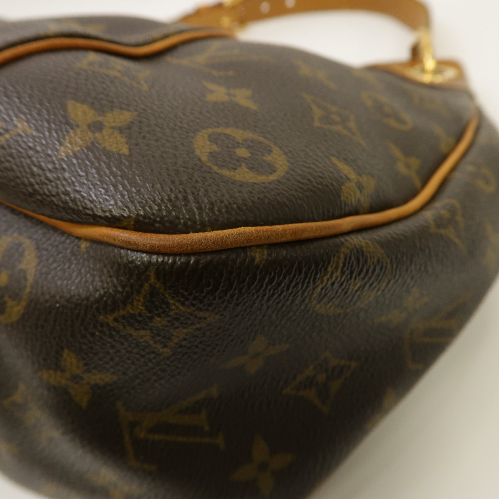 LOUIS VUITTON Monogram Galliera PM金扣肩背袋啡色