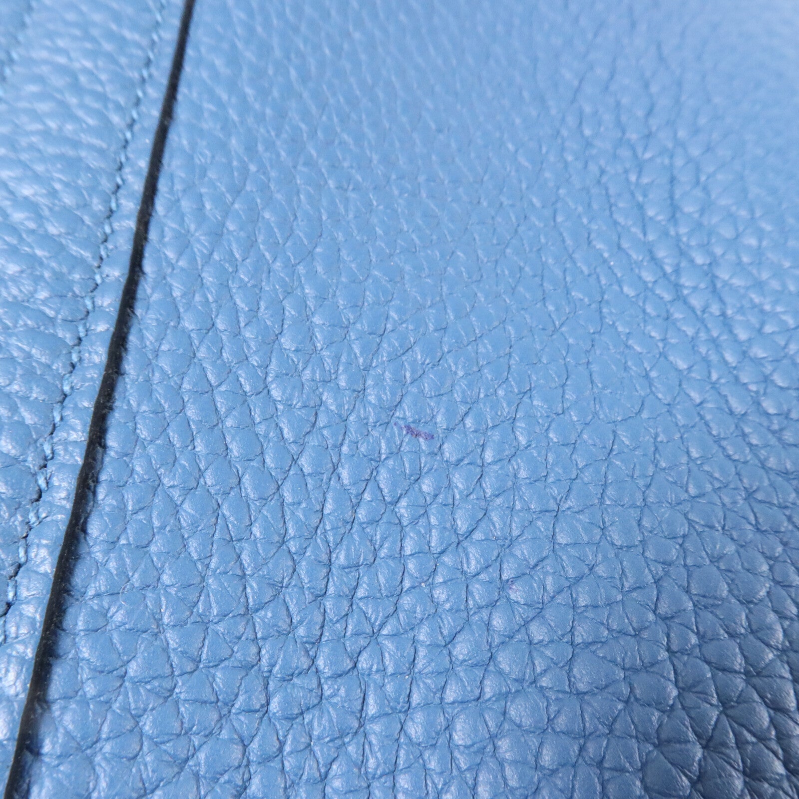 HERMES Clemence皮革Picotin GM手挽袋Bleu Agate