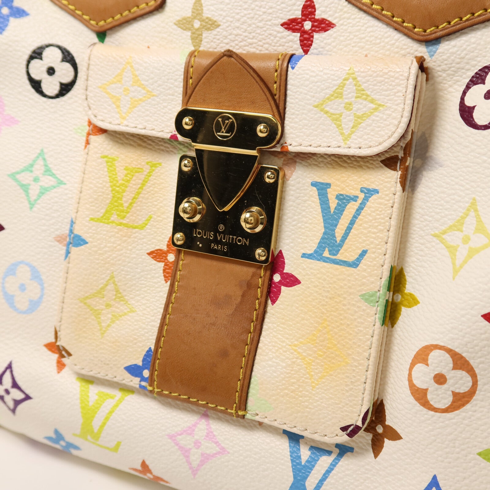 LOUIS VUITTON Monogram Multicolore Speedy 30金扣手挽袋