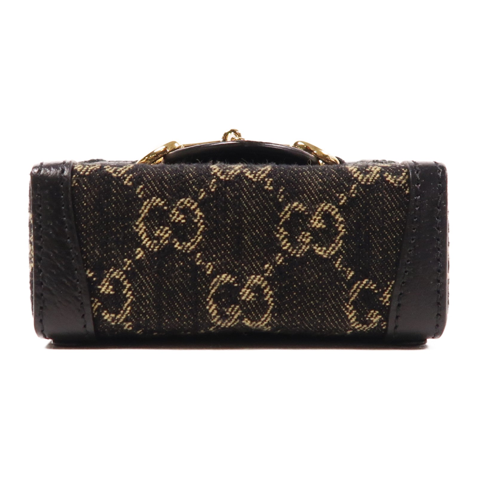 GUCCI 帆布Horsebit 1955 Mini金扣肩背袋